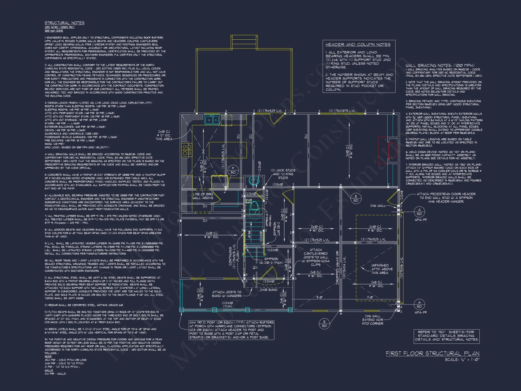 "Modern Craftsman house Plan with Detailed Blueprint Design Number 73"