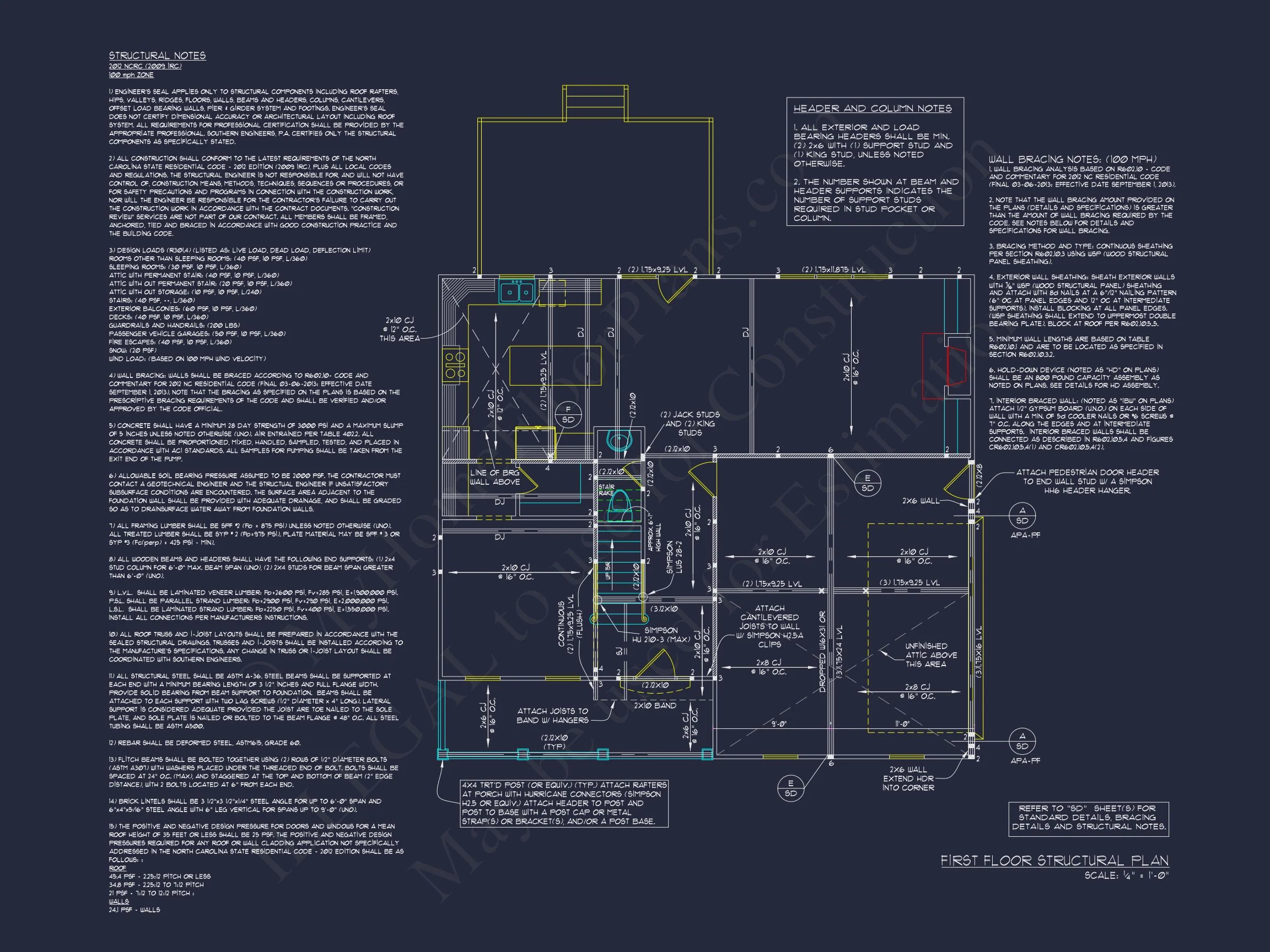 "Modern Craftsman house Plan with Detailed Blueprint Design Number 73"