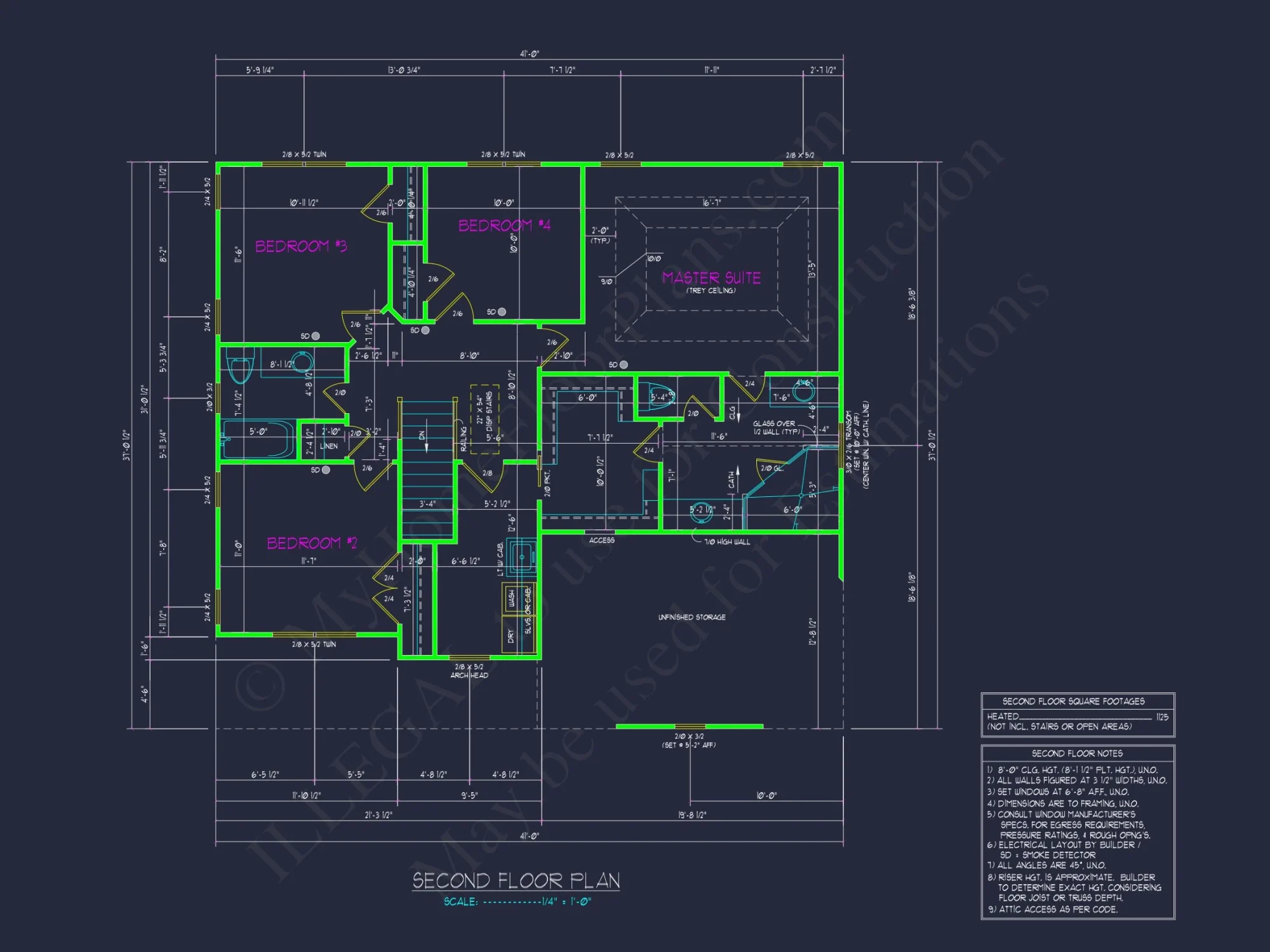 "Modern Craftsman house Plan with Detailed Blueprint 71"