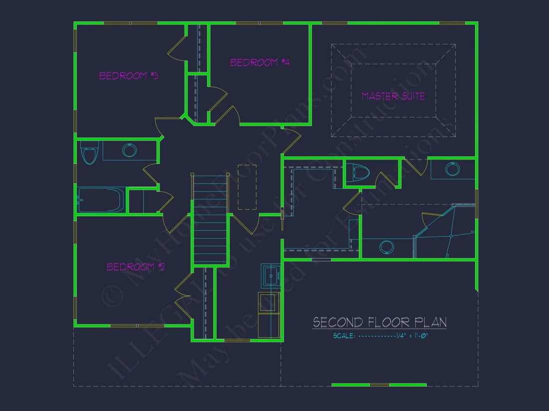 "Modern craftsman house plan with detailed blueprint design number 70"