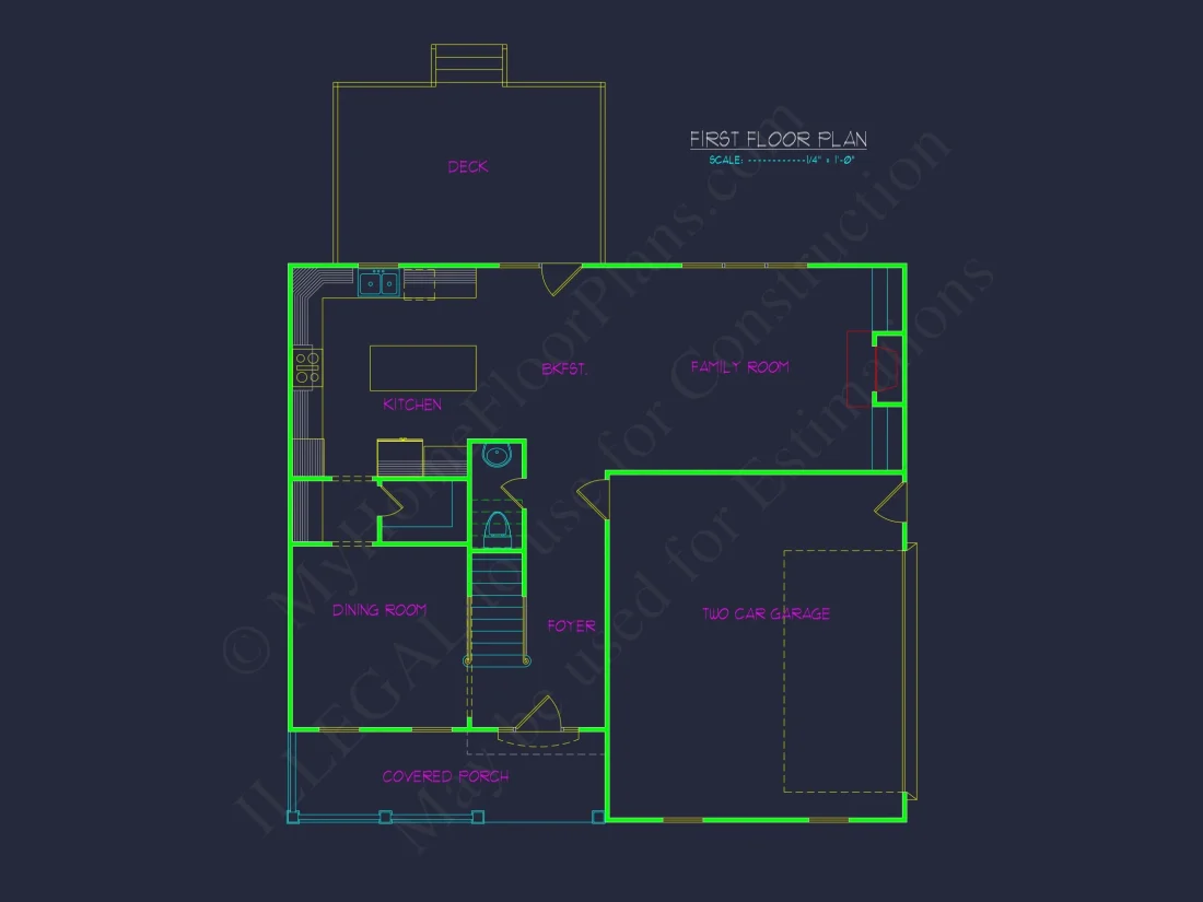 "Modern Craftsman house Plan featuring detailed blueprint design number 68"