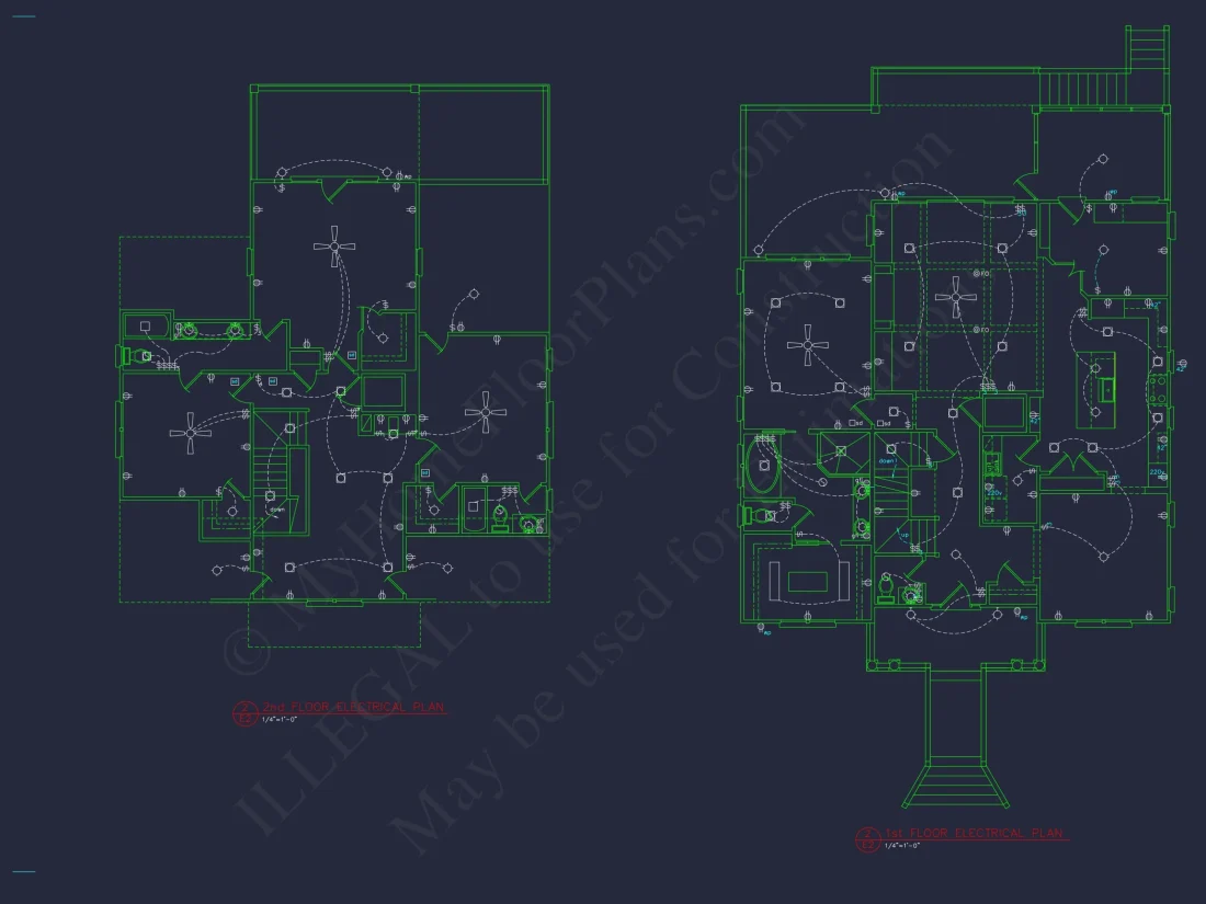Coastal house Plan: 3-Story, 4-Bedroom, Floor Plan Blueprint