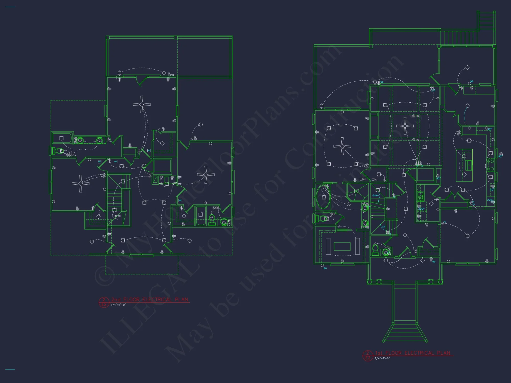 Coastal house Plan: 3-Story, 4-Bedroom, Floor Plan Blueprint