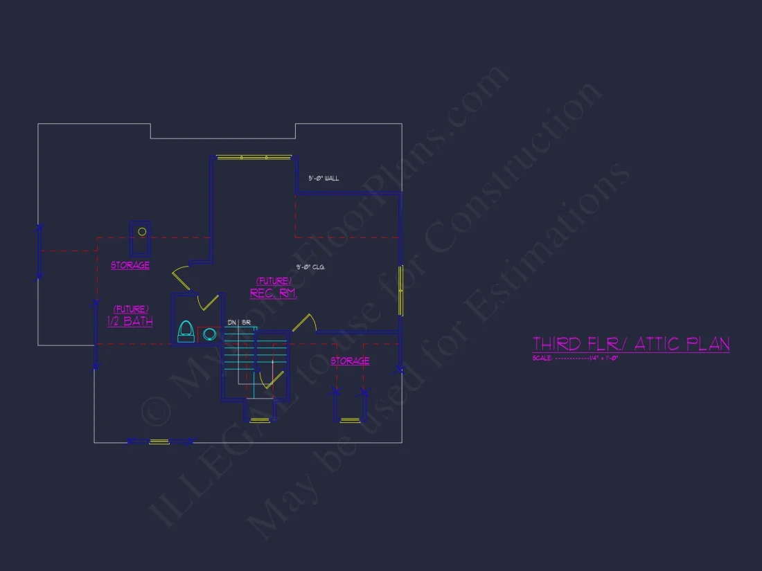 "Three-story modern craftsman house plan featuring an open design concept"
