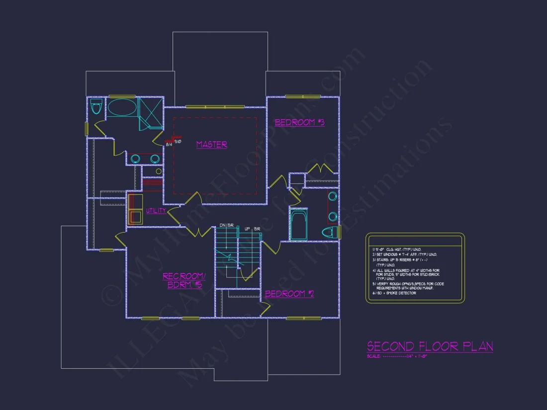 Modern Craftsman house Plan with 3 Floors and Open Design