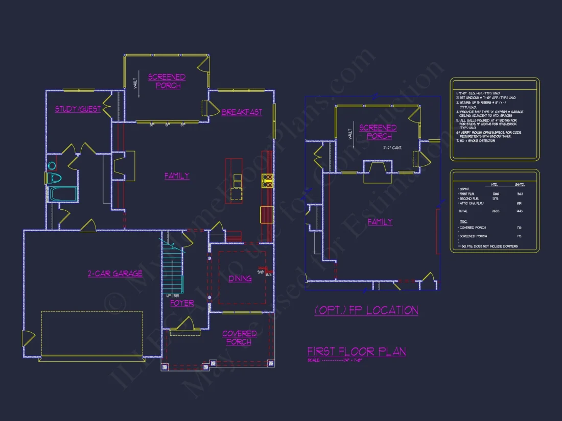 Modern Craftsman house Plan with 3 Floors and Open Design