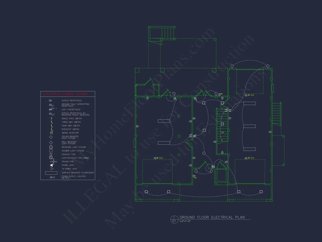 Coastal house Plan: 4-Bedroom, 3-Story Floor Plan Blueprint
