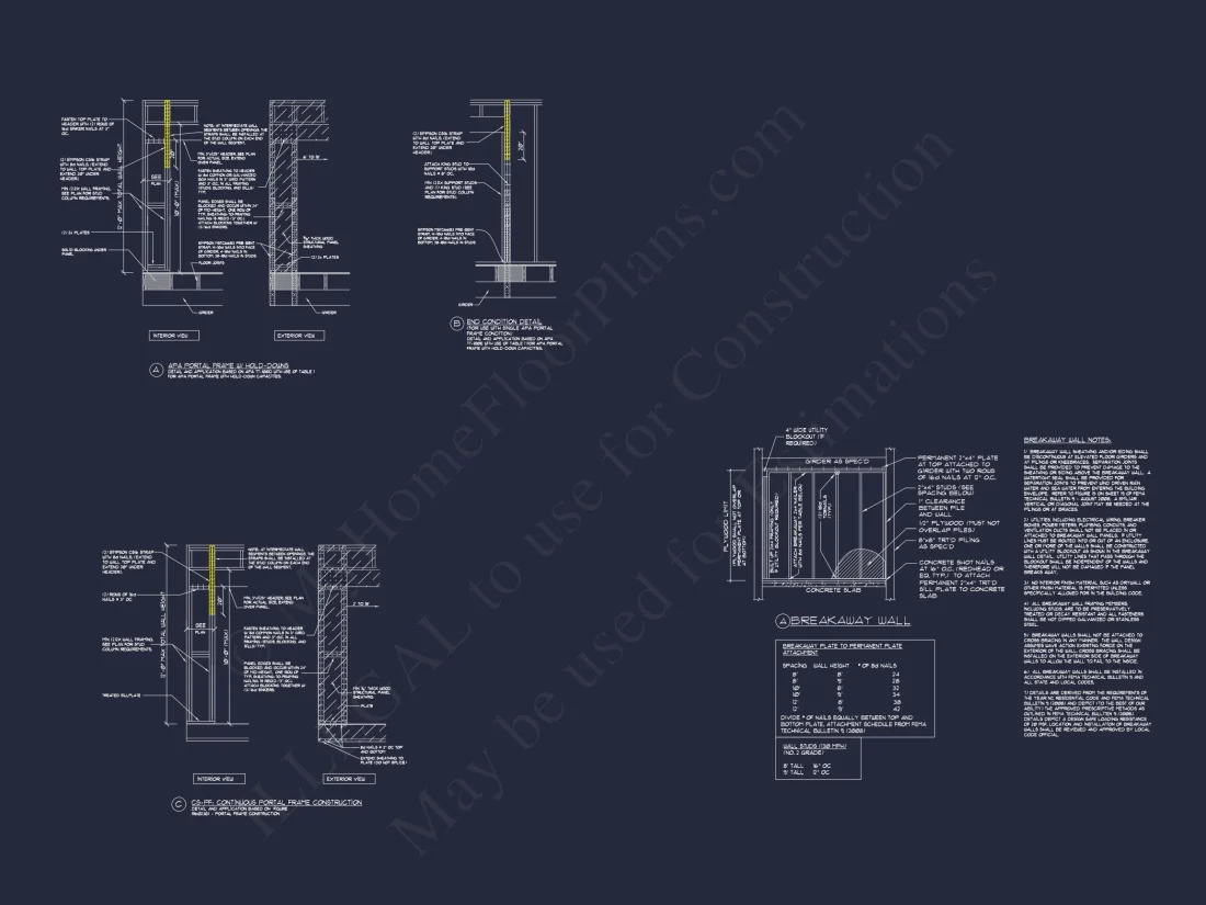 Coastal 4-Bedroom house Floor Plan: 3086 Sq Ft, 2.5 Story