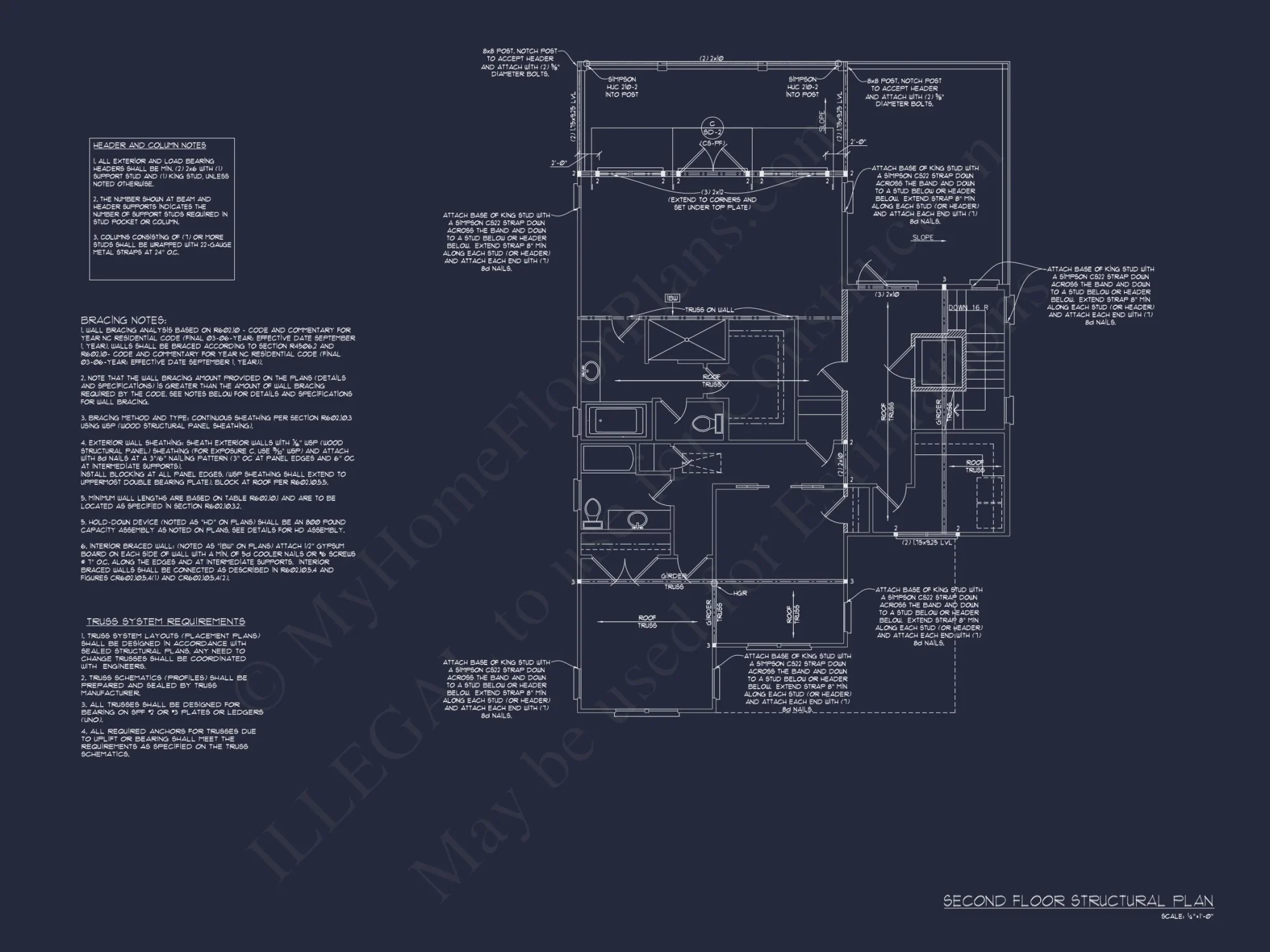 Coastal 4-Bedroom house Floor Plan: 3086 Sq Ft, 2.5 Story
