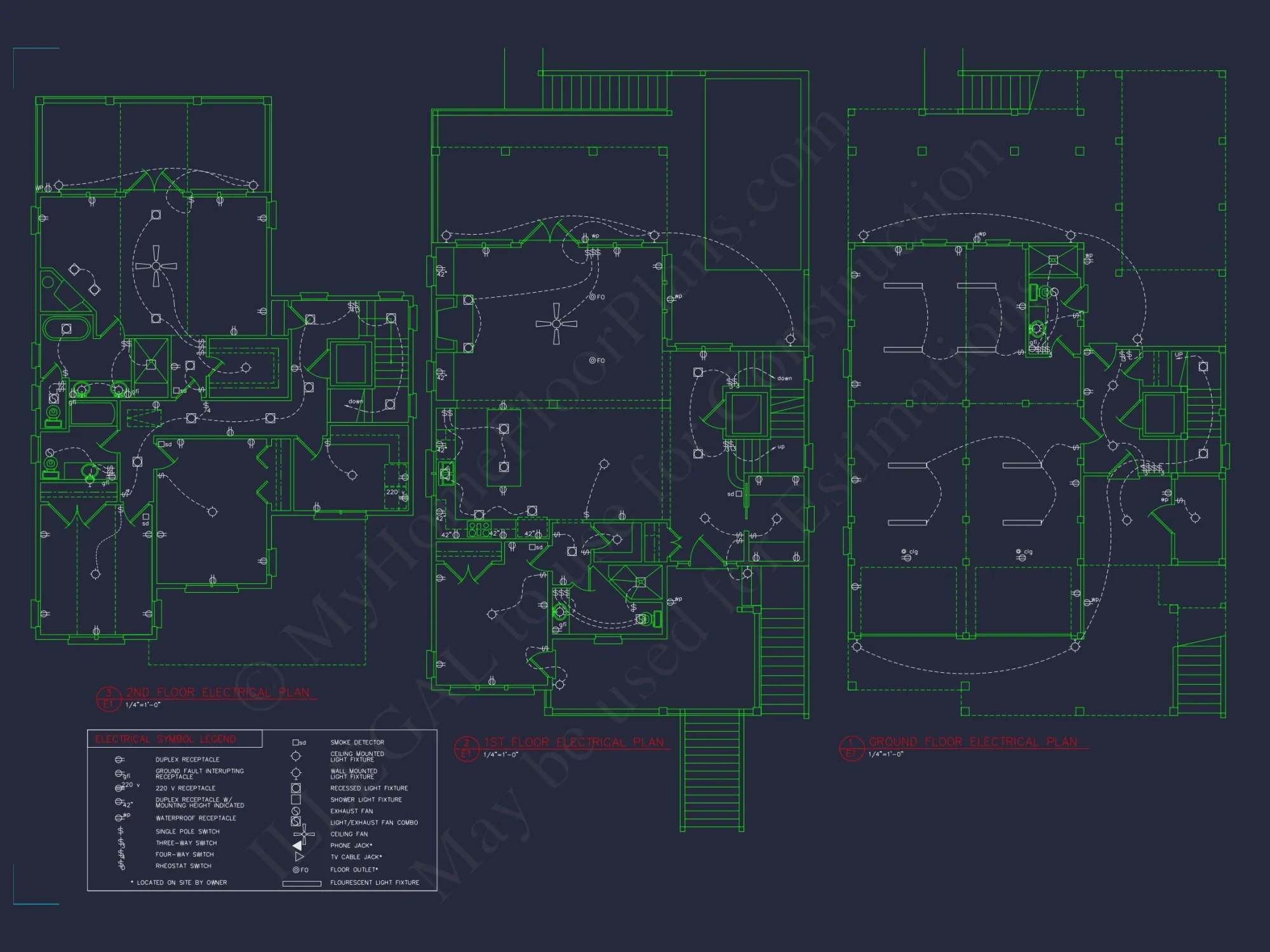 Coastal 4-Bedroom house Floor Plan: 3086 Sq Ft, 2.5 Story
