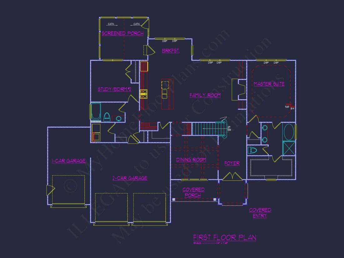 Traditional Craftsman house Plan: Floor Plan Designs & CAD