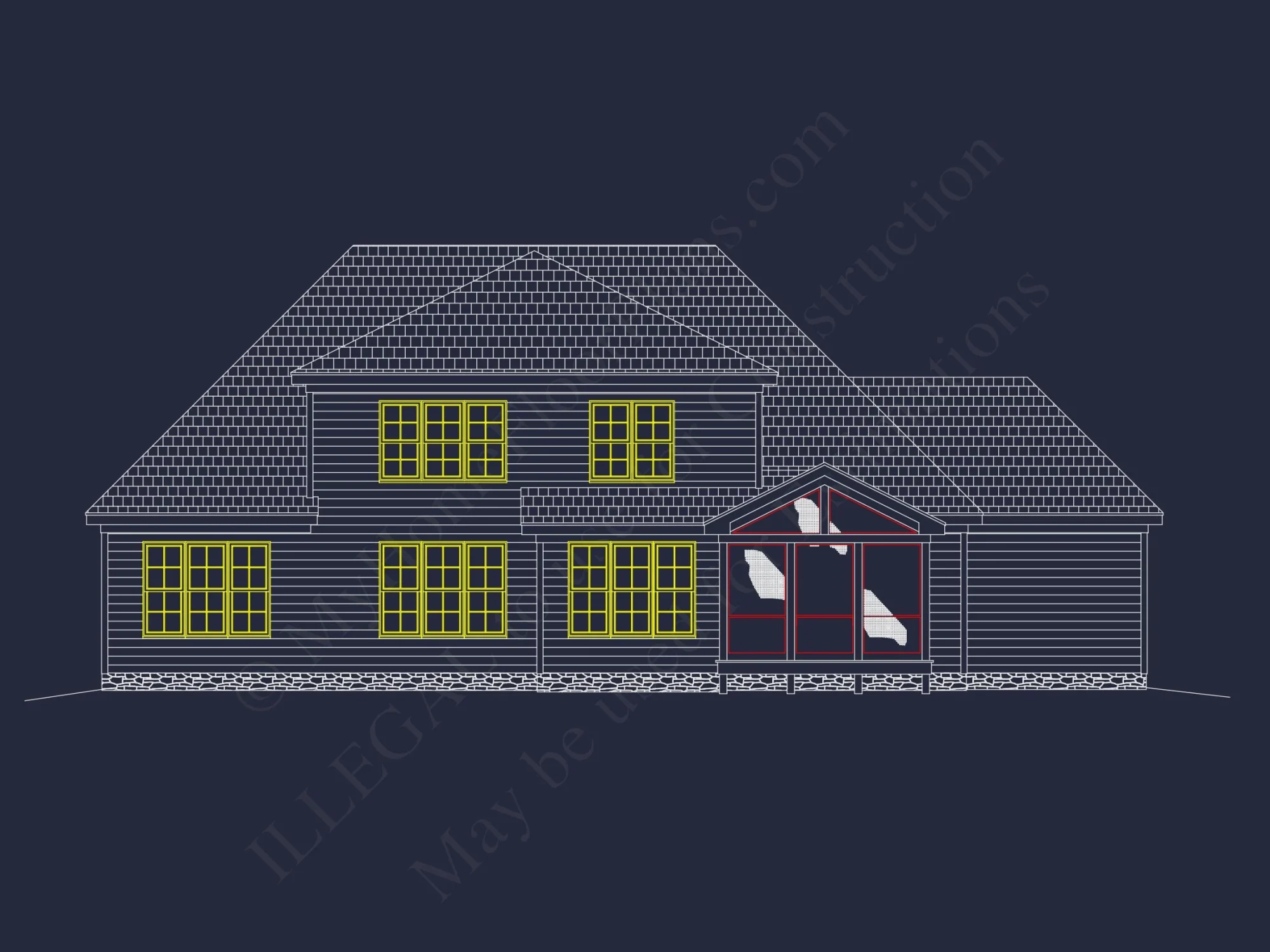 Traditional Craftsman house Plan: Floor Plan Designs & CAD