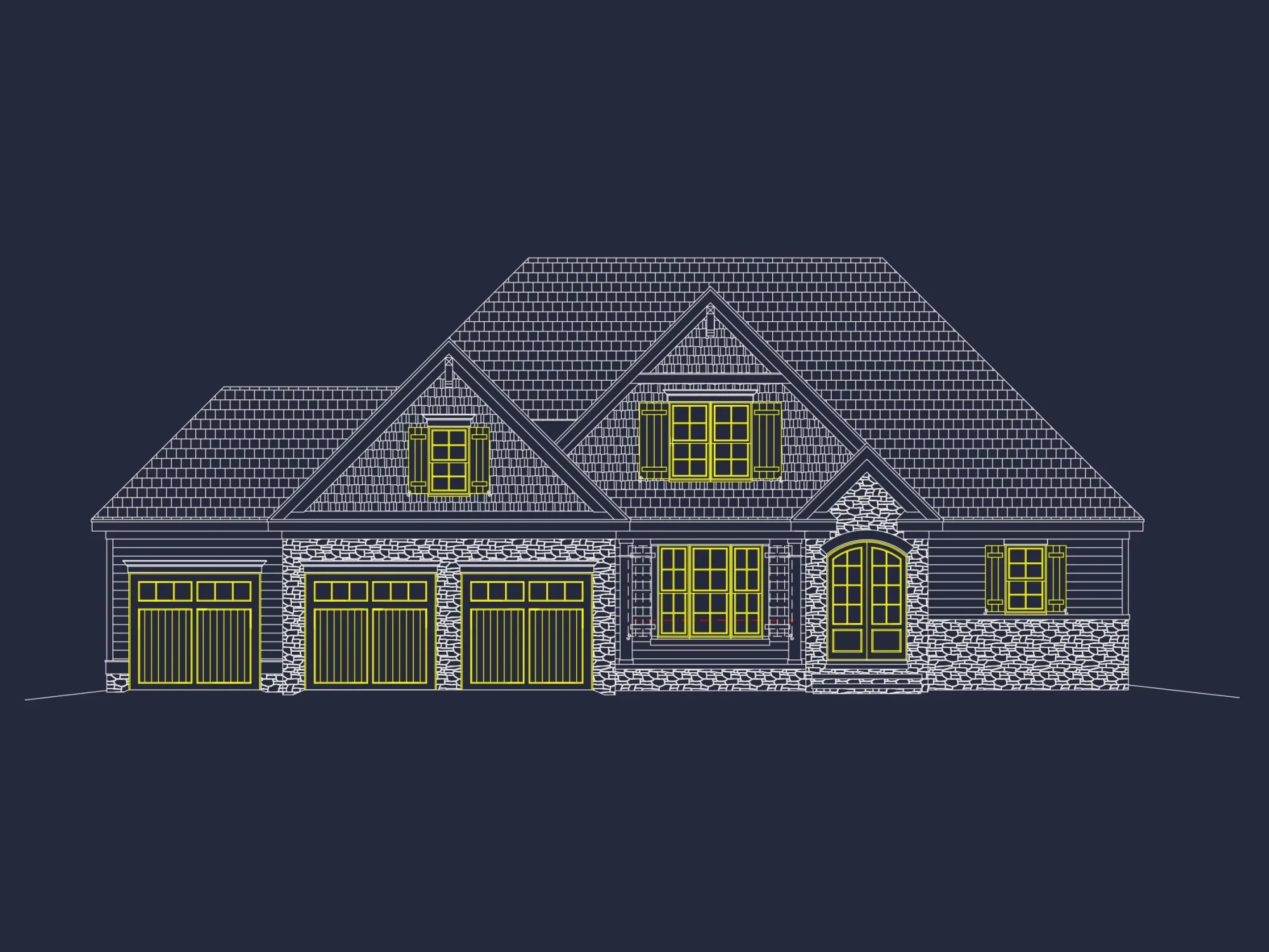 Traditional Craftsman house Plan: Floor Plan Designs & CAD