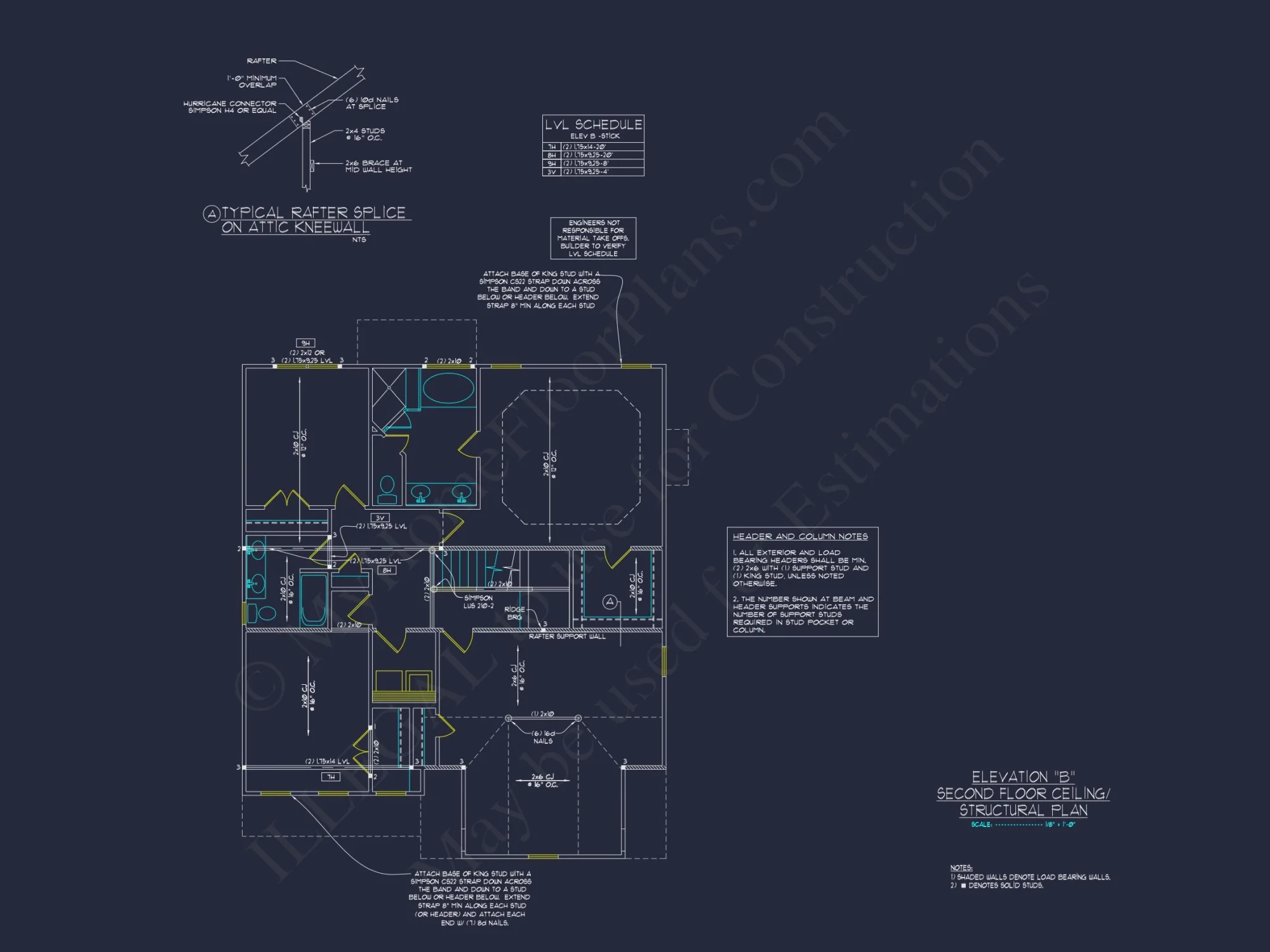 "2-story modern Craftsman house CAD blueprint detailing architectural plan"