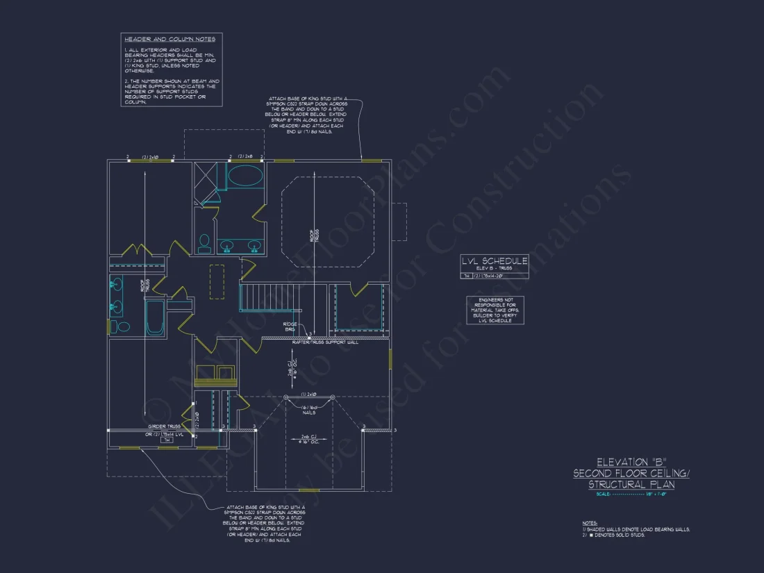 "2-Story Modern Craftsman house CAD Blueprint with architectural details"