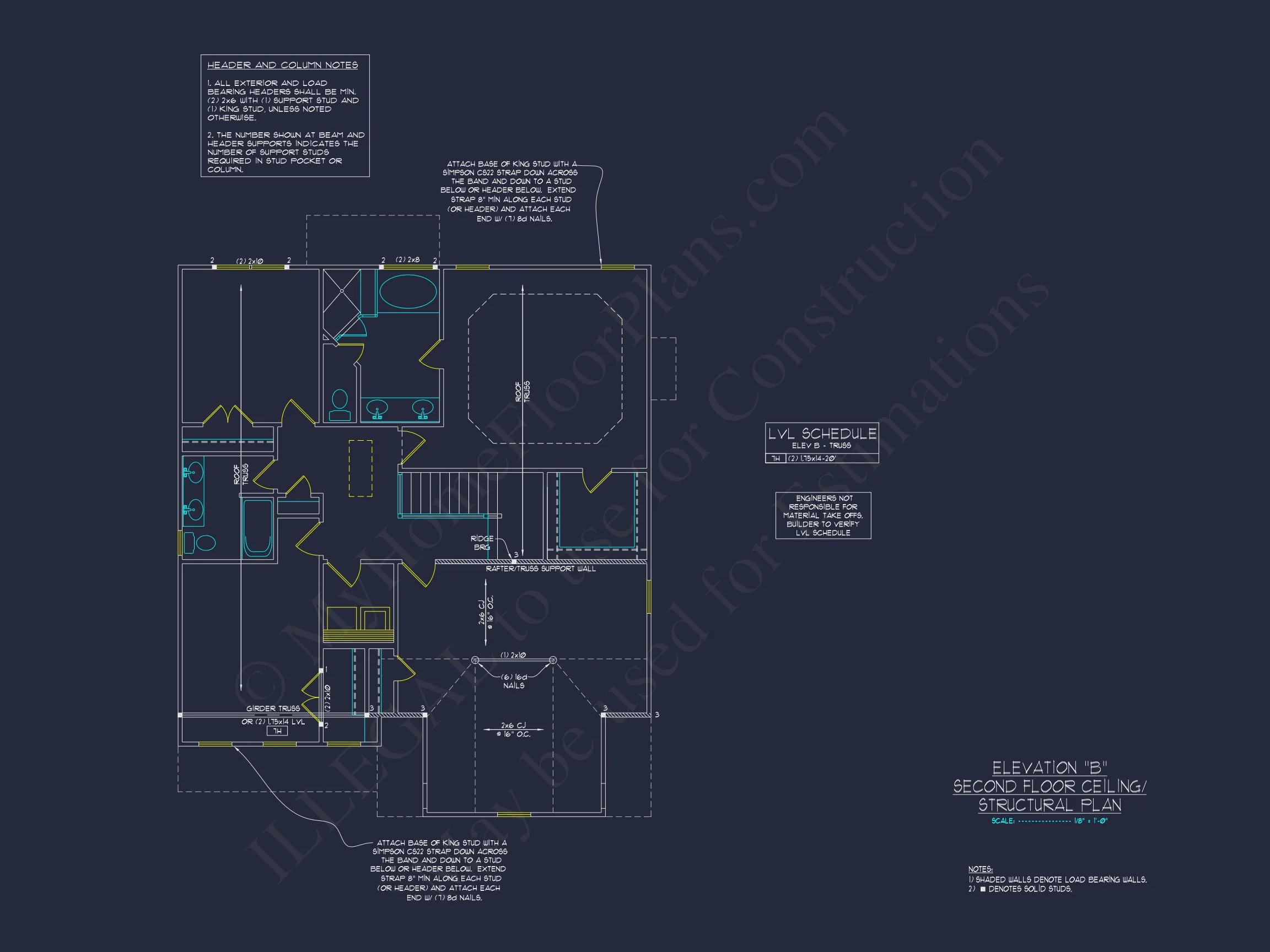 "2-Story Modern Craftsman house CAD Blueprint with architectural details"