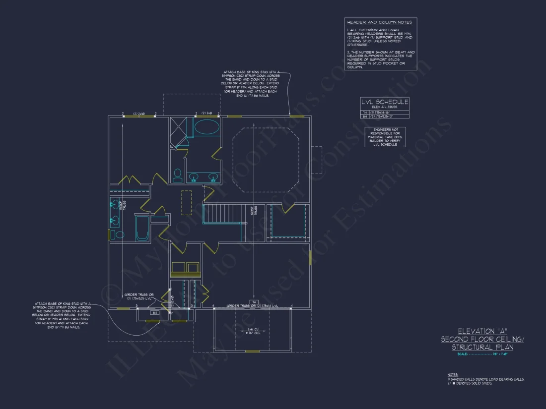 "2-Story Modern Craftsman house CAD Blueprint Details"