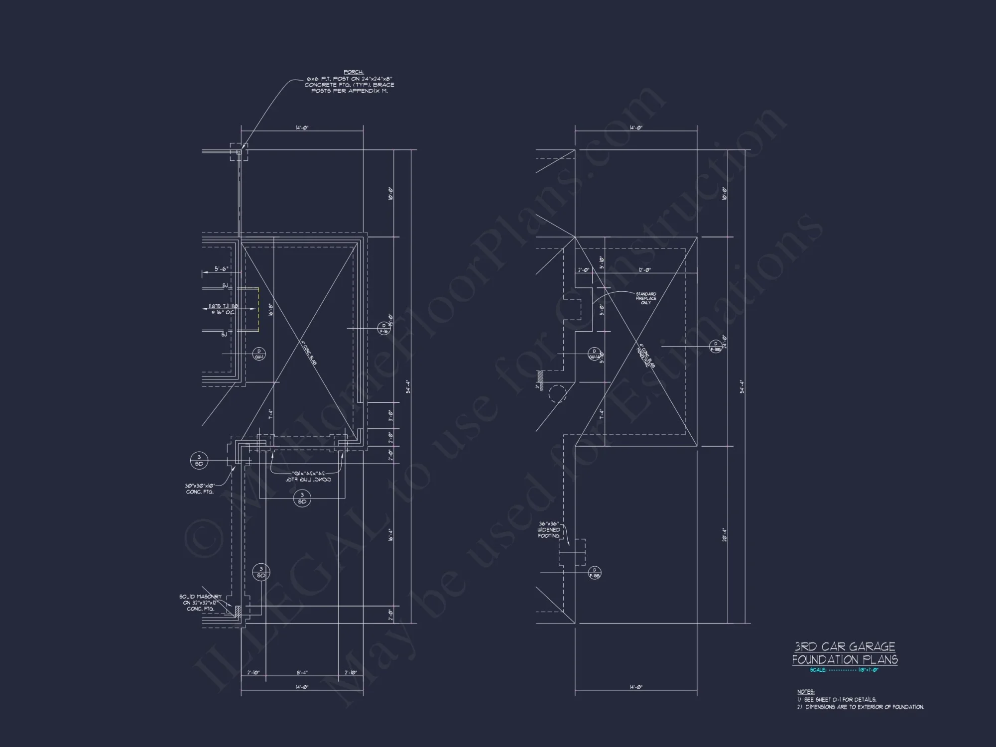 Modern Craftsman house Plan: 2-Story CAD Blueprint with Details