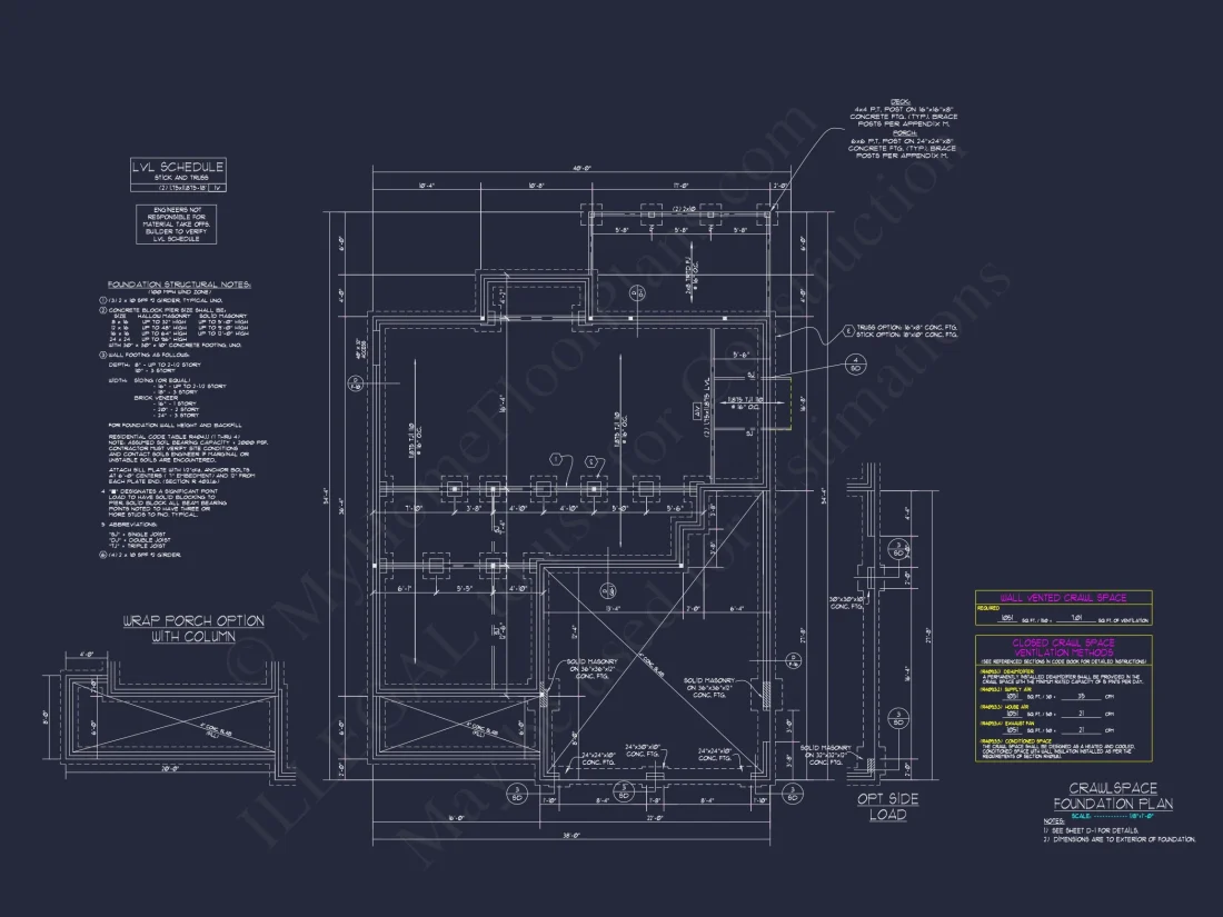 Modern Craftsman house Plan: 2-Story CAD Blueprint with Details