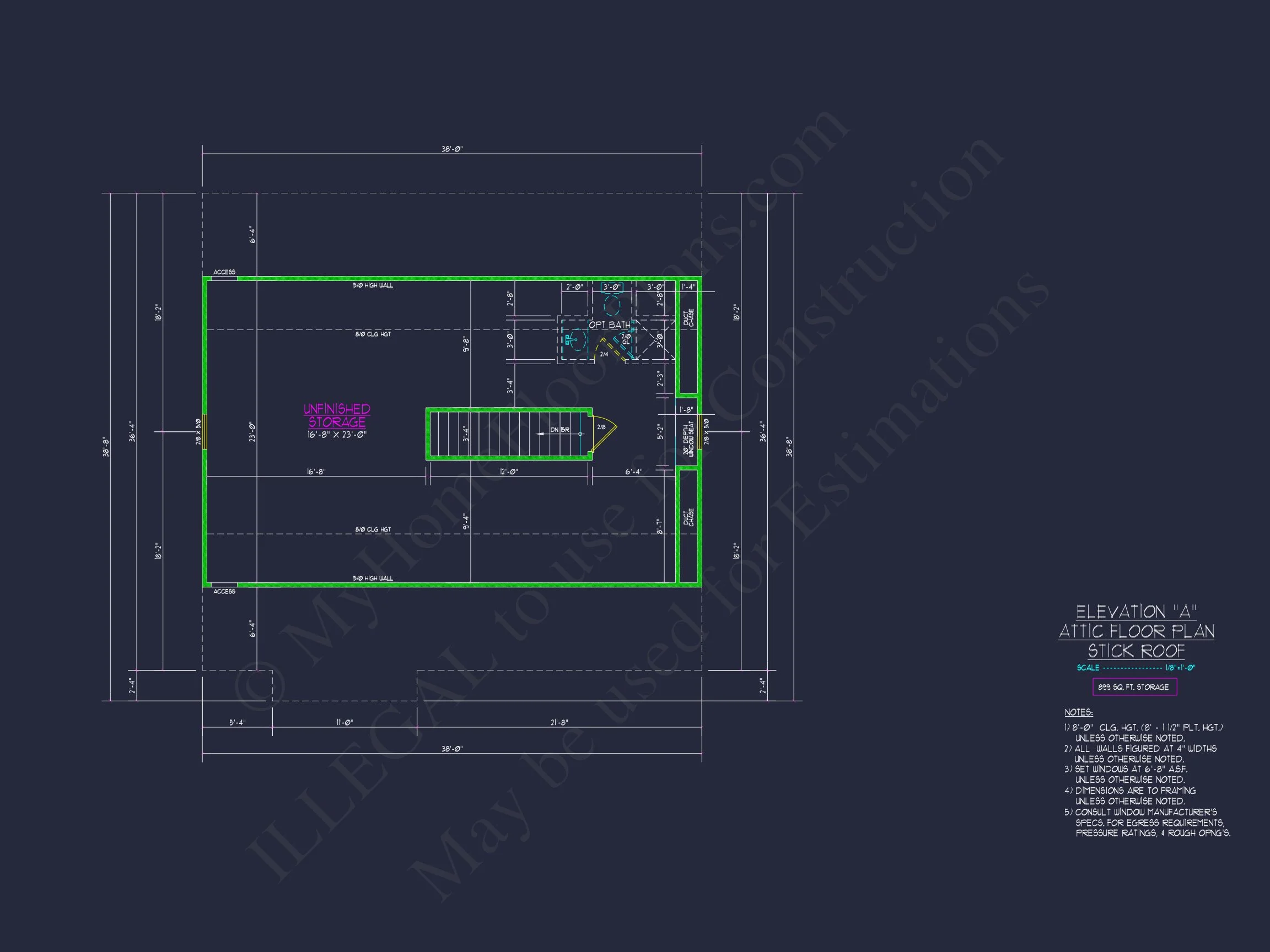 Modern Craftsman house Plan: 2-Story CAD Blueprint with Details