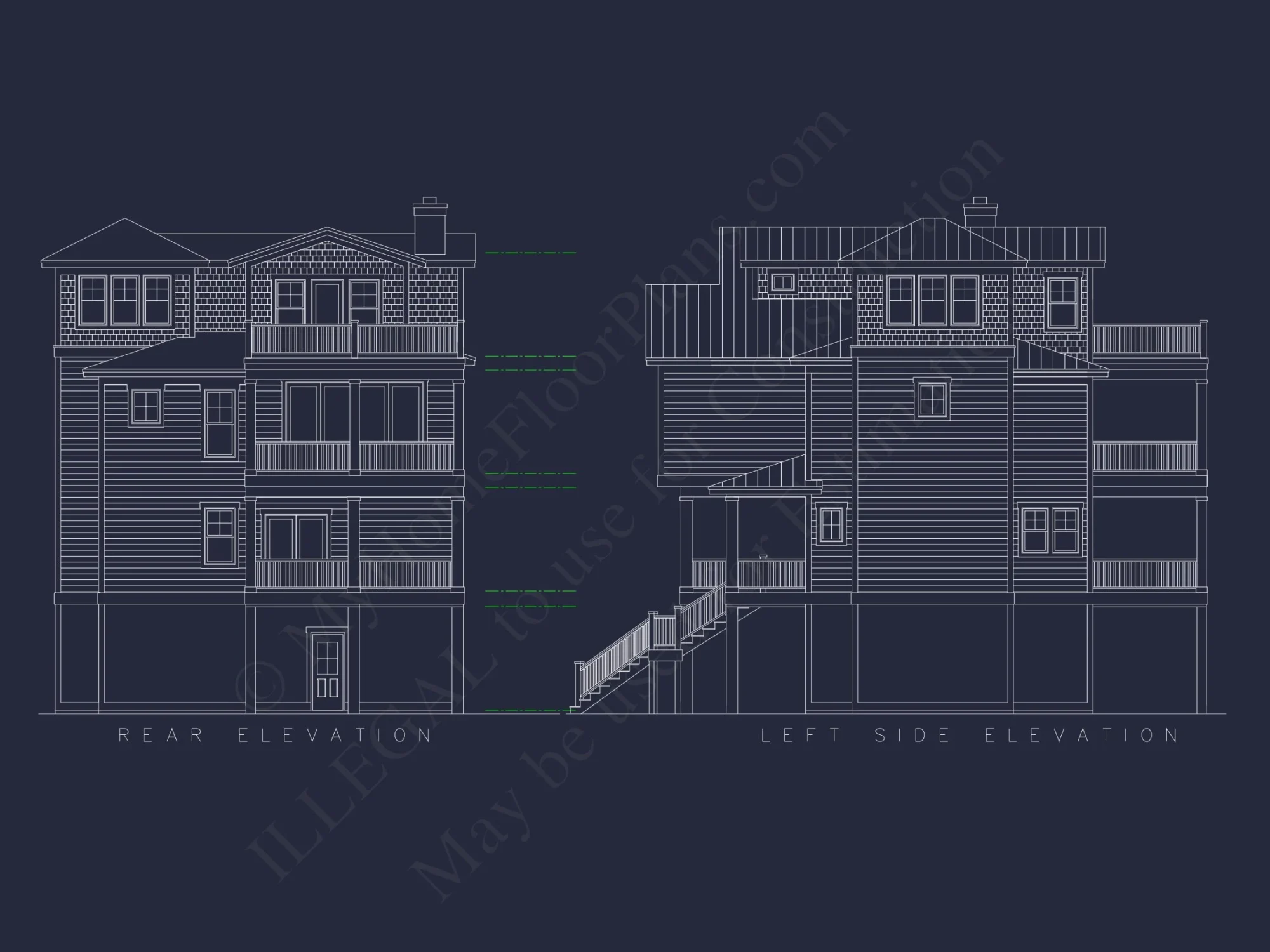 3-Story Beach House: 3-Bed, 3-Bath, CAD Blueprint, 36'x28'