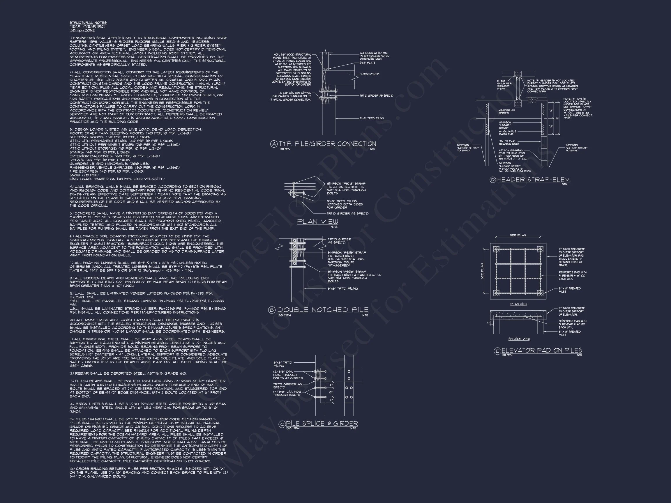 14-1885 HOUSE PLAN - Low Country House Plan - 4-Bed, 3-Bath, 2,813 SF 14 Coastal 3-Story 4 BR Beach house Floor Plan & Blueprint Designs
