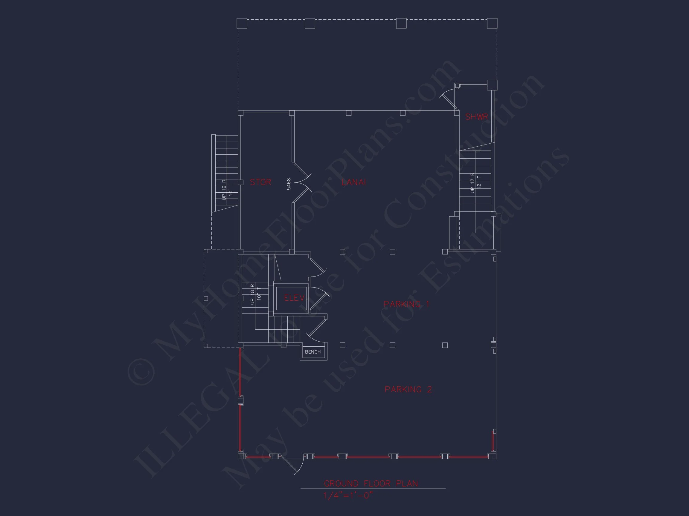 14-1885 HOUSE PLAN - Low Country House Plan - 4-Bed, 3-Bath, 2,813 SF 5 Coastal 3-Story 4 BR Beach house Floor Plan & Blueprint Designs
