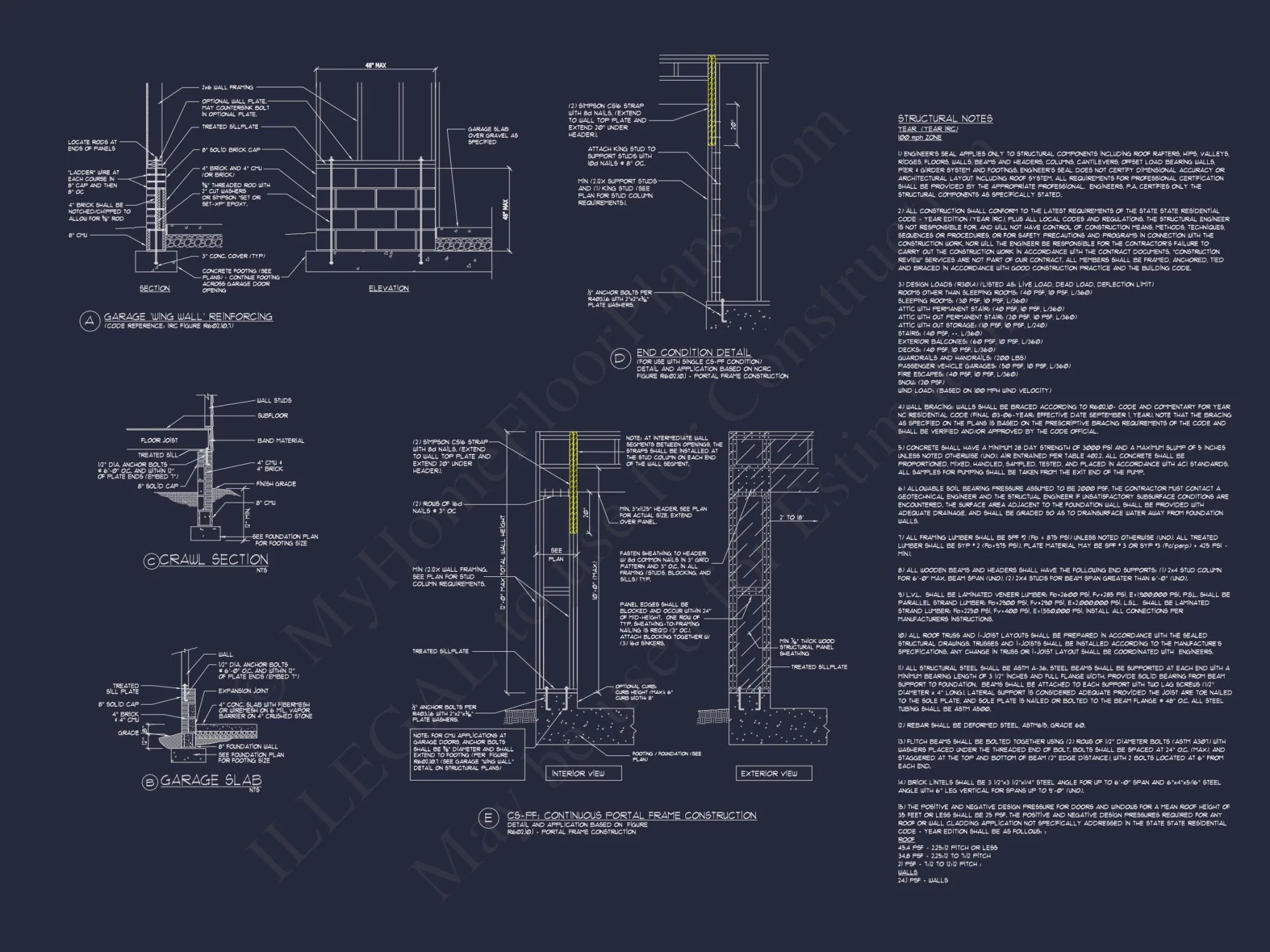 Spacious 2-Story house Floor Plan with 4 Bedrooms & CAD Designs