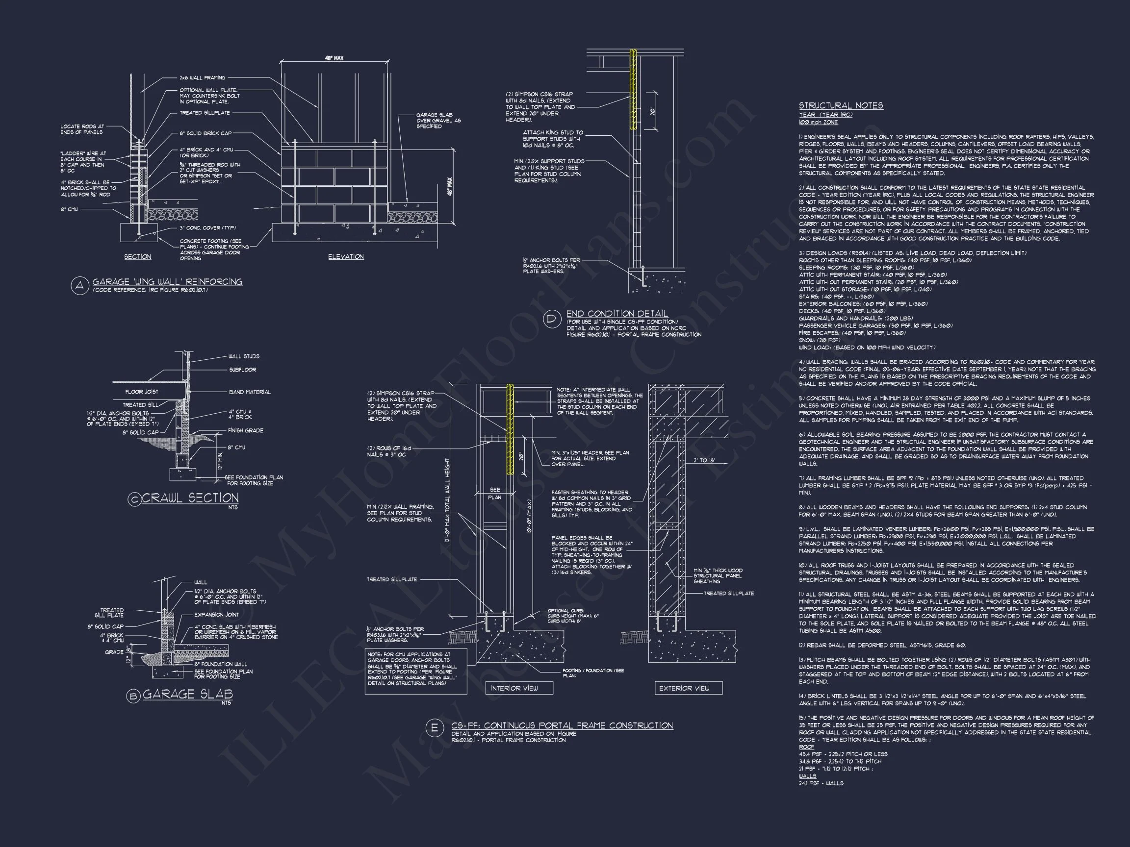 14-1807 HOUSE PLAN - Craftsman Home Plan - 4-Bed, 3-Bath, 3,983 SF 16 Spacious 2-Story house Floor Plan with 4 Bedrooms & CAD Designs