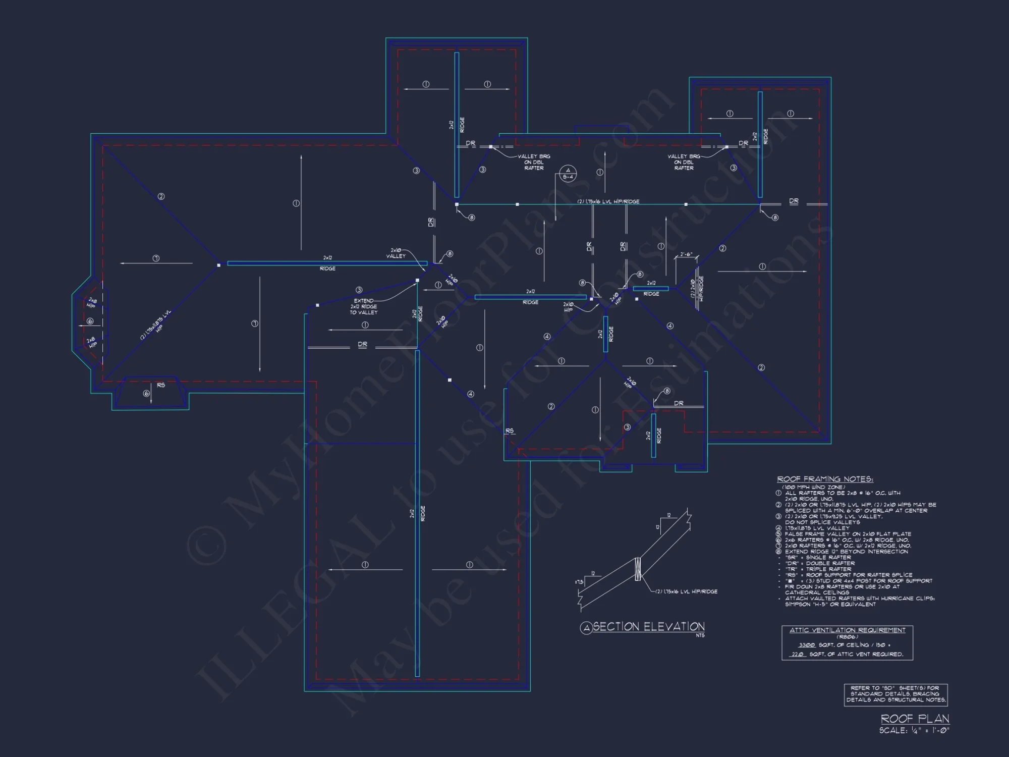 Spacious 2-Story house Floor Plan with 4 Bedrooms & CAD Designs