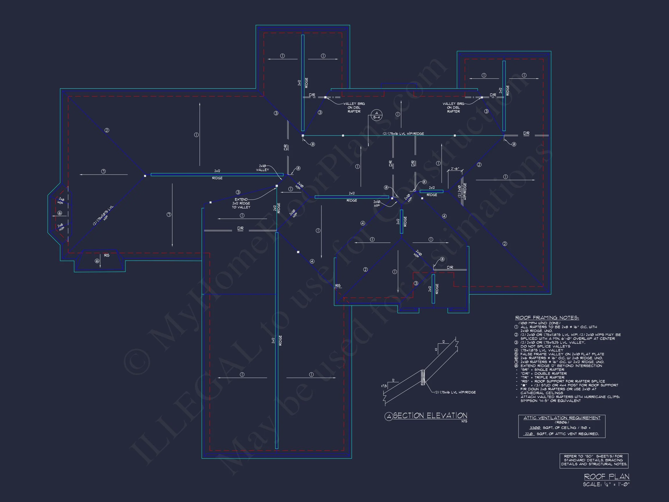 14-1807 HOUSE PLAN - Craftsman Home Plan - 4-Bed, 3-Bath, 3,983 SF 15 Spacious 2-Story house Floor Plan with 4 Bedrooms & CAD Designs