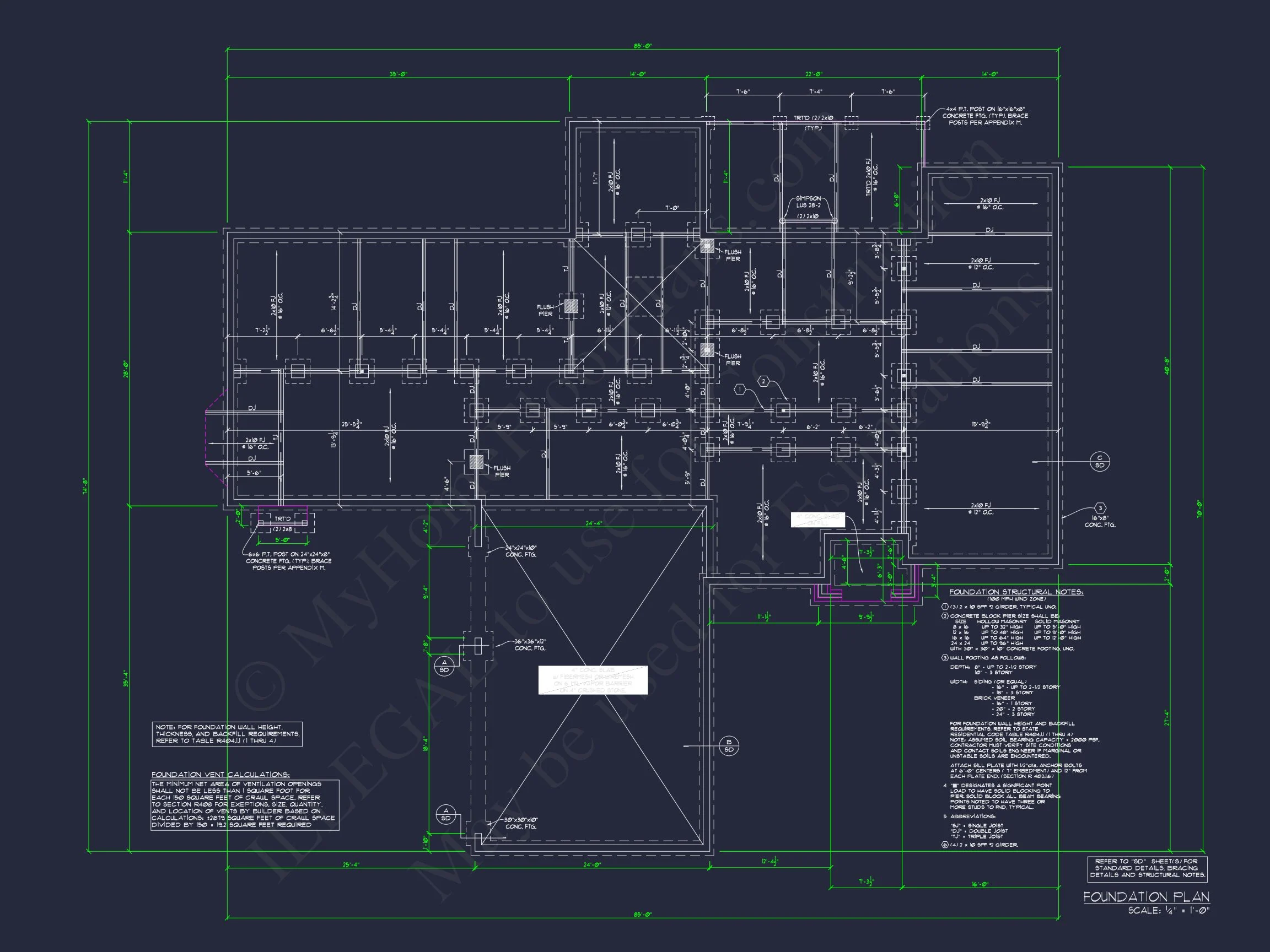 14-1807 HOUSE PLAN - Craftsman Home Plan - 4-Bed, 3-Bath, 3,983 SF 12 Spacious 2-Story house Floor Plan with 4 Bedrooms & CAD Designs