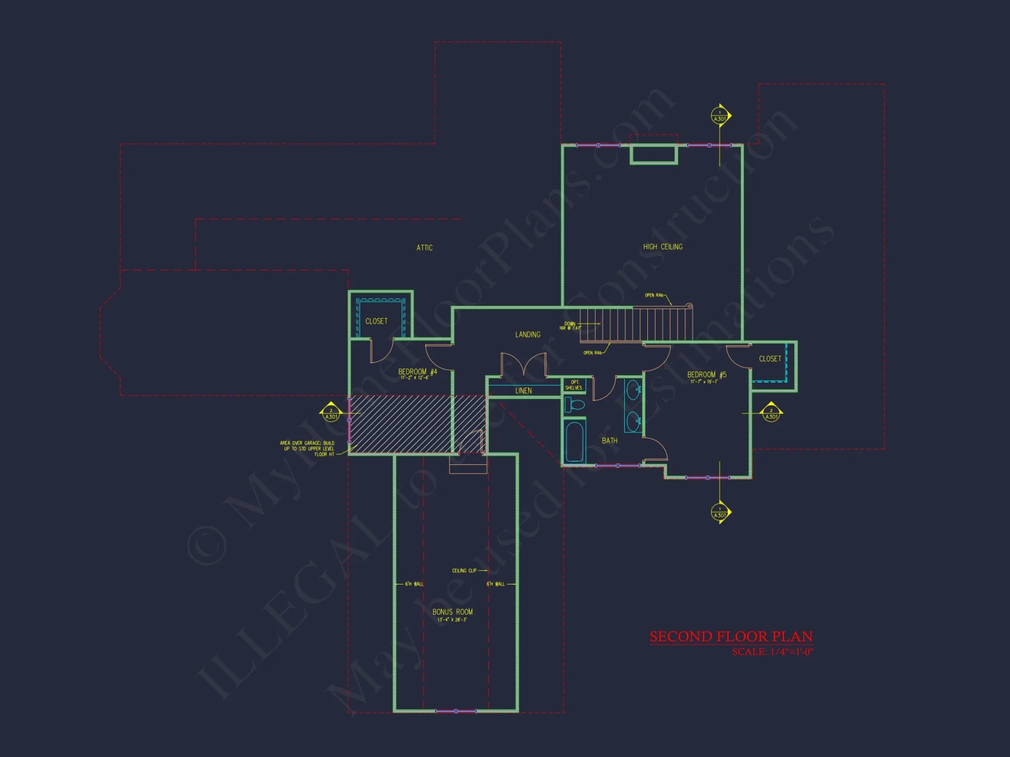 Spacious 2-Story house Floor Plan with 4 Bedrooms & CAD Designs