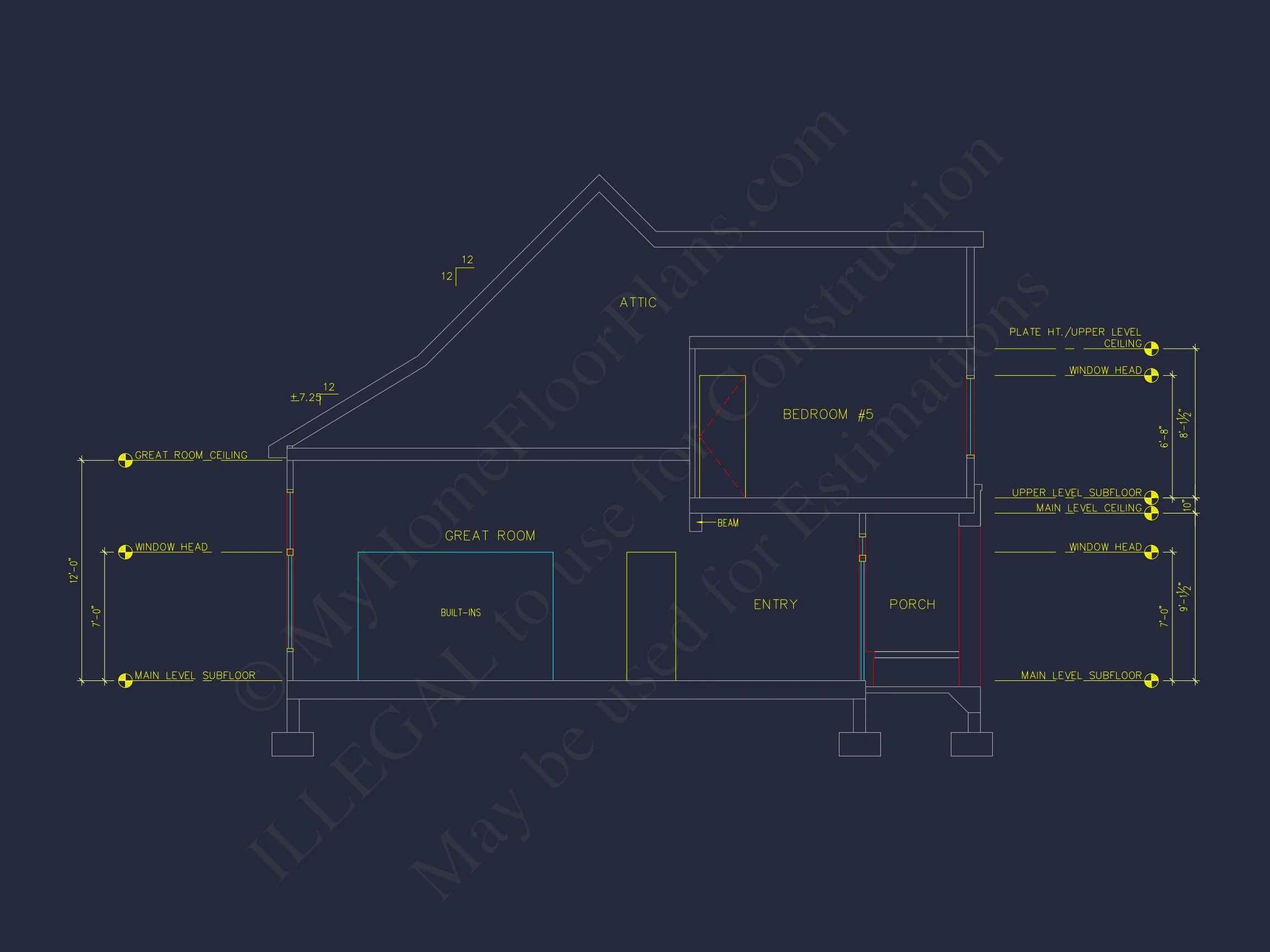 14-1807 HOUSE PLAN - Craftsman Home Plan - 4-Bed, 3-Bath, 3,983 SF 6 Spacious 2-Story house Floor Plan with 4 Bedrooms & CAD Designs
