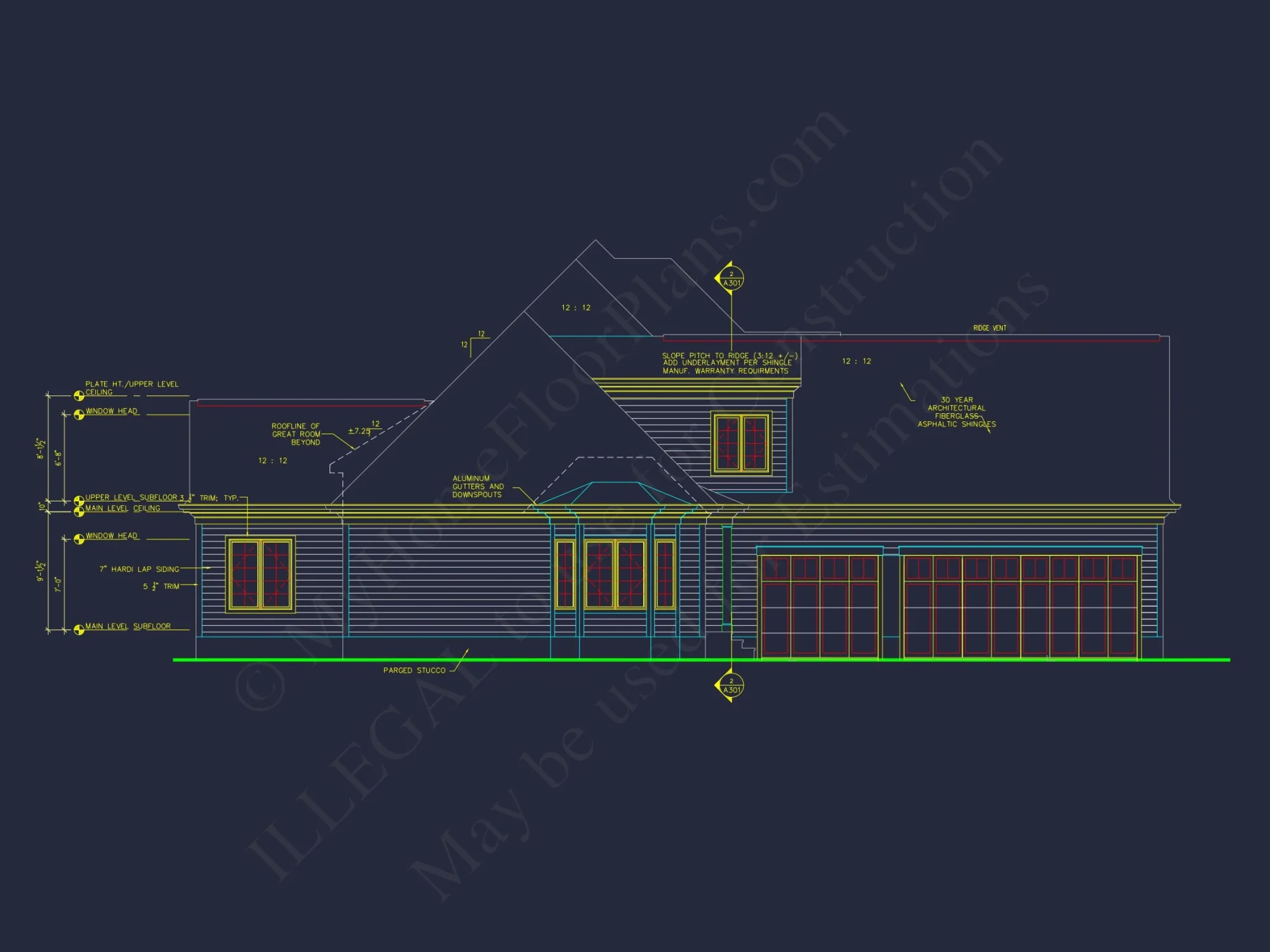 Spacious 2-Story house Floor Plan with 4 Bedrooms & CAD Designs