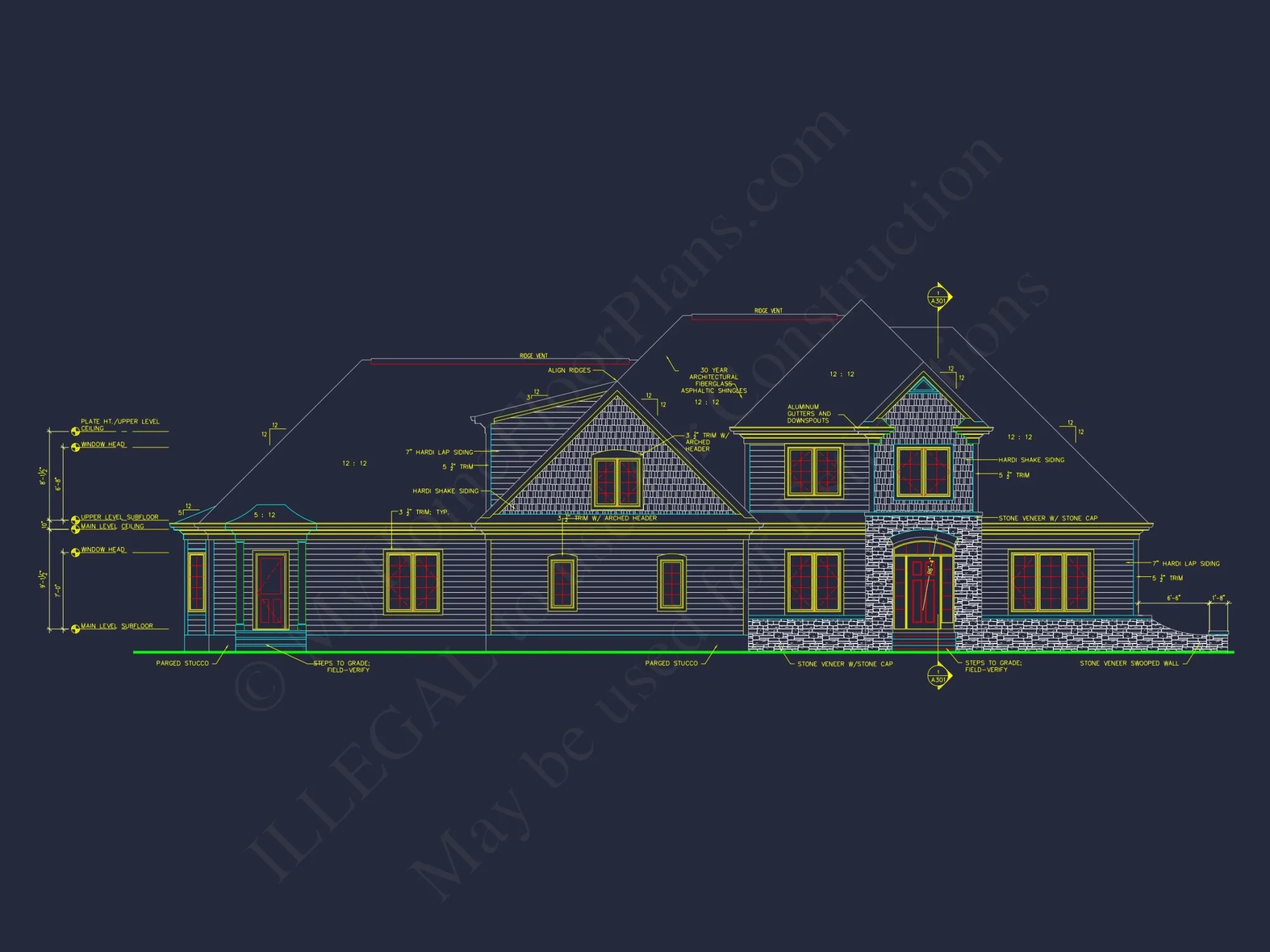 Spacious 2-Story house Floor Plan with 4 Bedrooms & CAD Designs