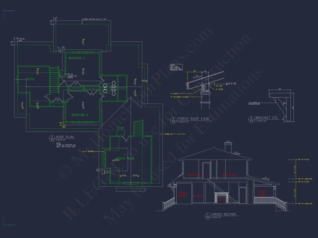 Craftsman house Floor Plan: 4 Bed, 3 Bath, 2, 796 Sq Ft