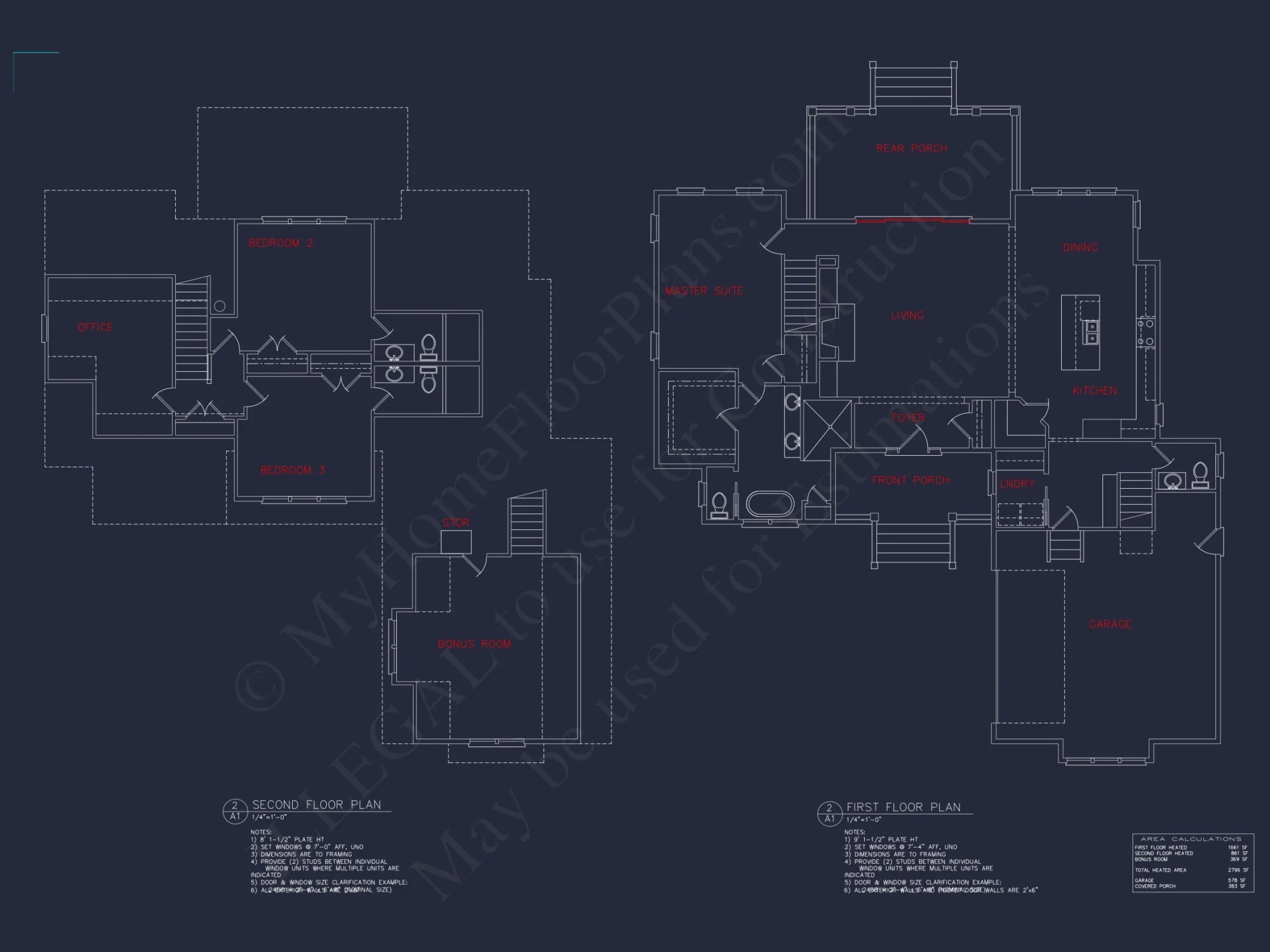 Craftsman house Floor Plan: 4 Bed, 3 Bath, 2, 796 Sq Ft