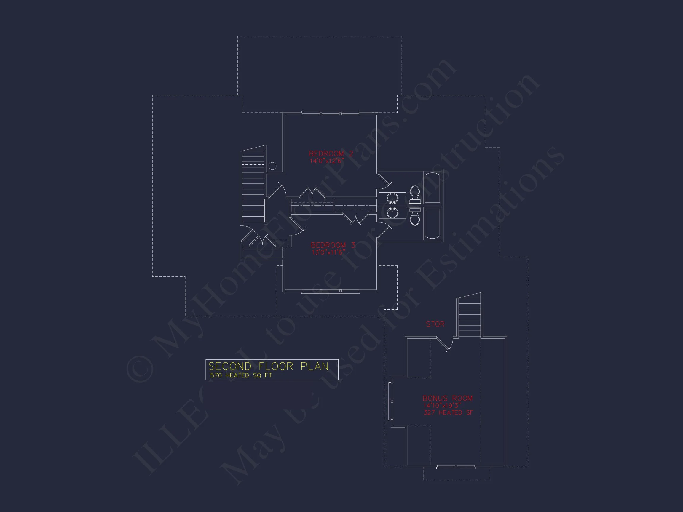 Craftsman house Floor Plan: 4 Bed, 3 Bath, 2, 796 Sq Ft