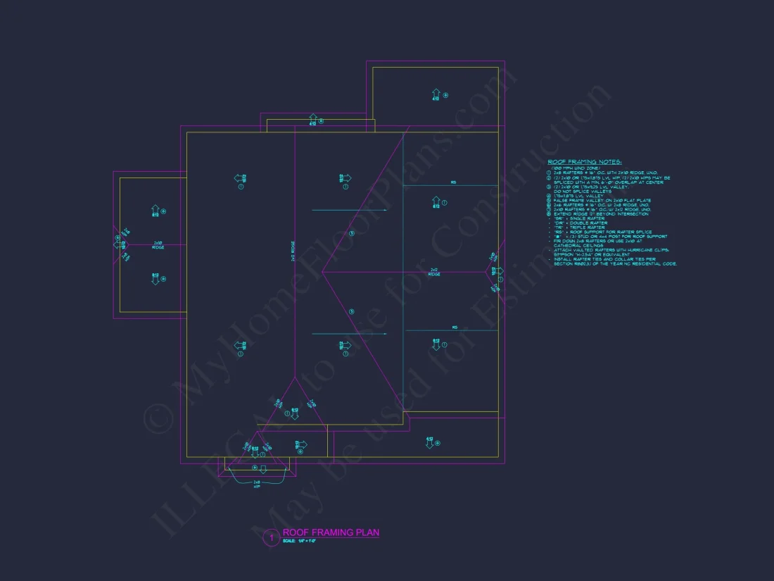 Traditional 4-Bed Colonial house Floor Plan & Blueprint