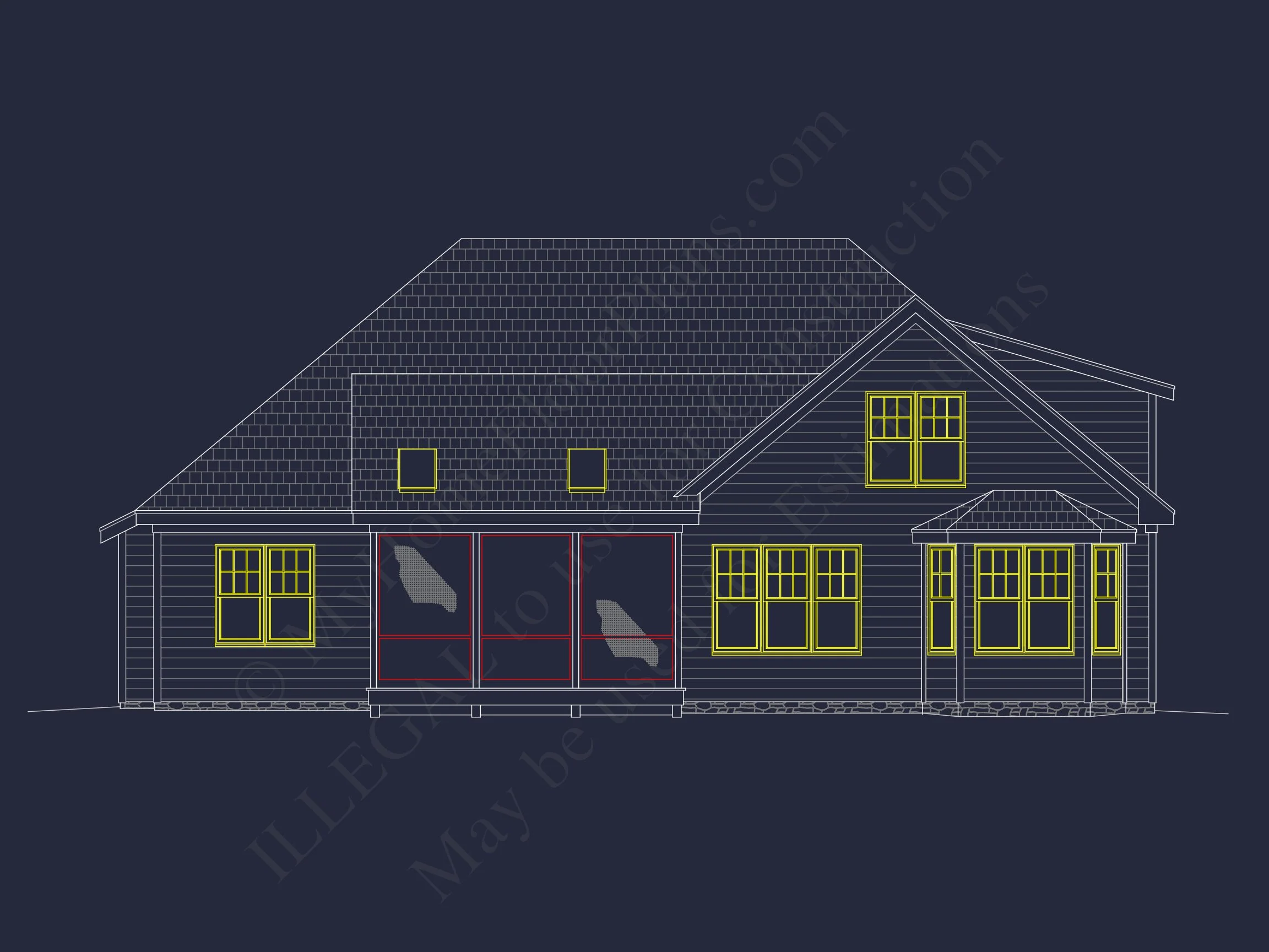 14-1565 HOUSE PLAN - Craftsman House Plan - 3-Bed, 2.5-Bath, 2310 SF 4 house Plan with Floor Plan, Blueprint, CAD & Designs