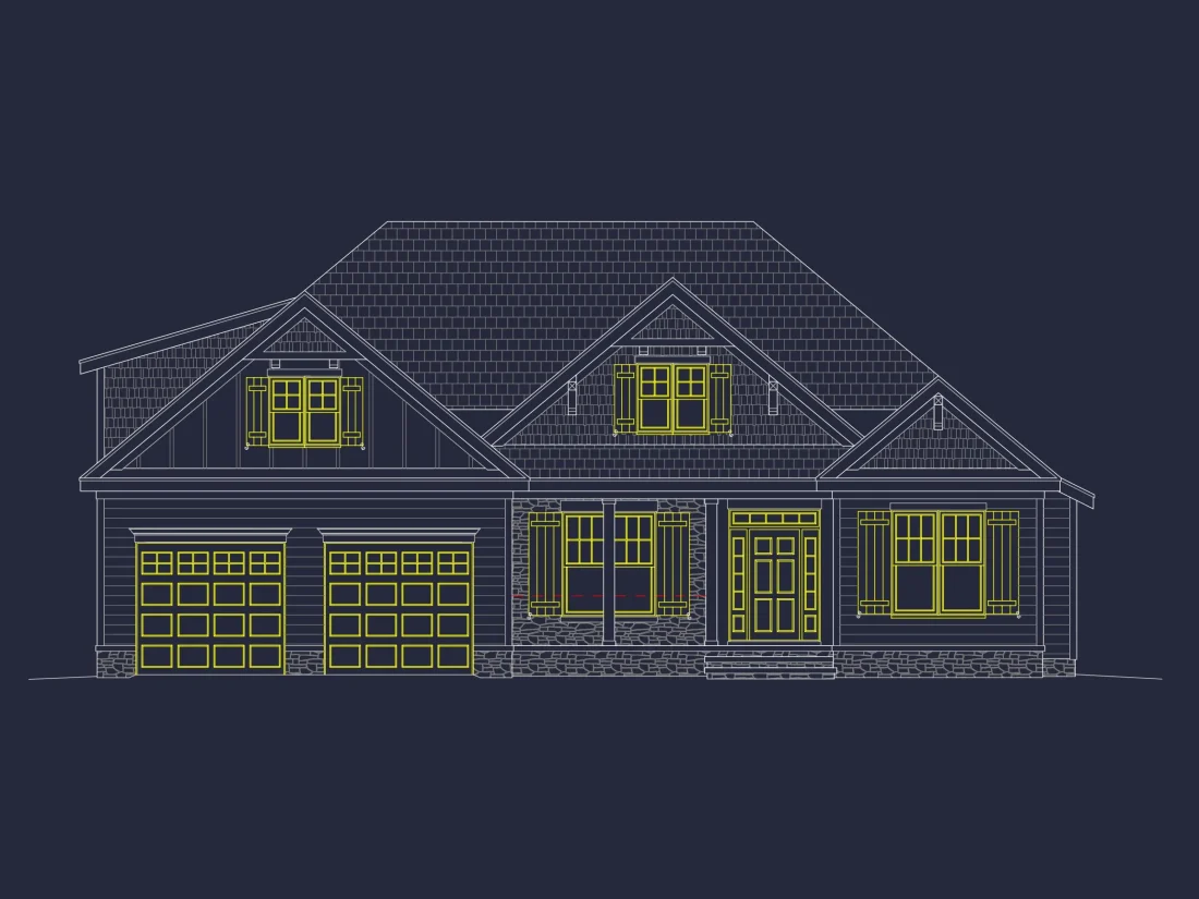 house Plan with Floor Plan, Blueprint, CAD & Designs