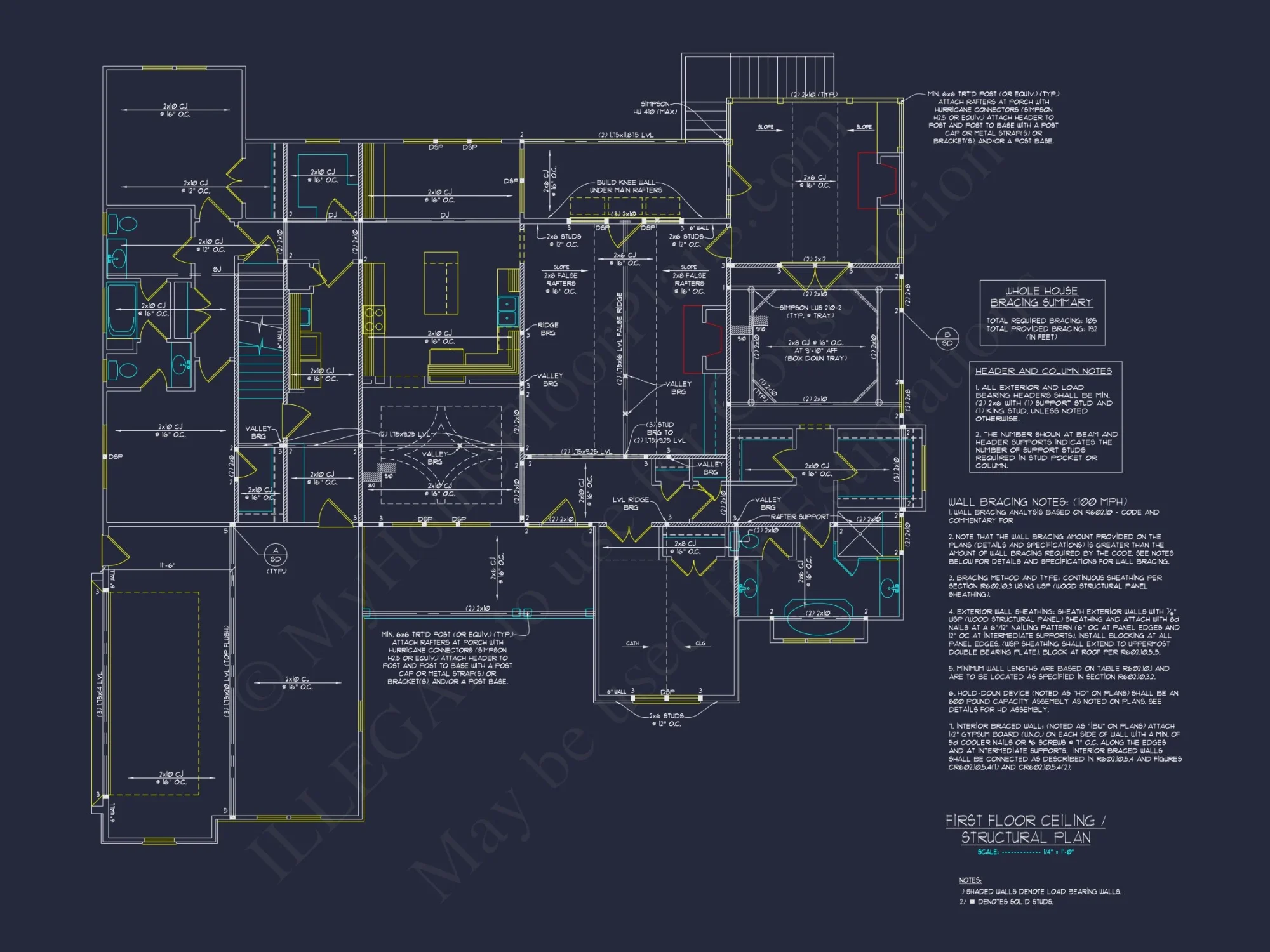 Stunning house Plan Blueprint with Floor Designs and CAD
