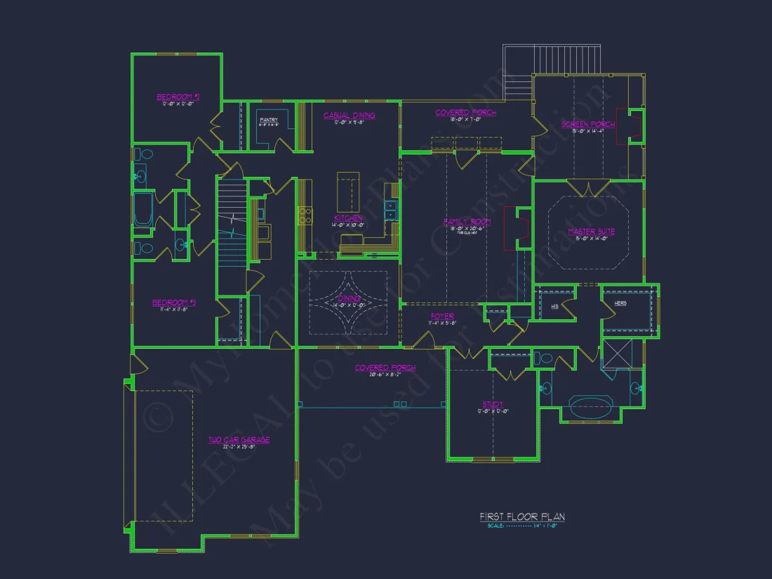 Stunning house Plan Blueprint with Floor Designs and CAD