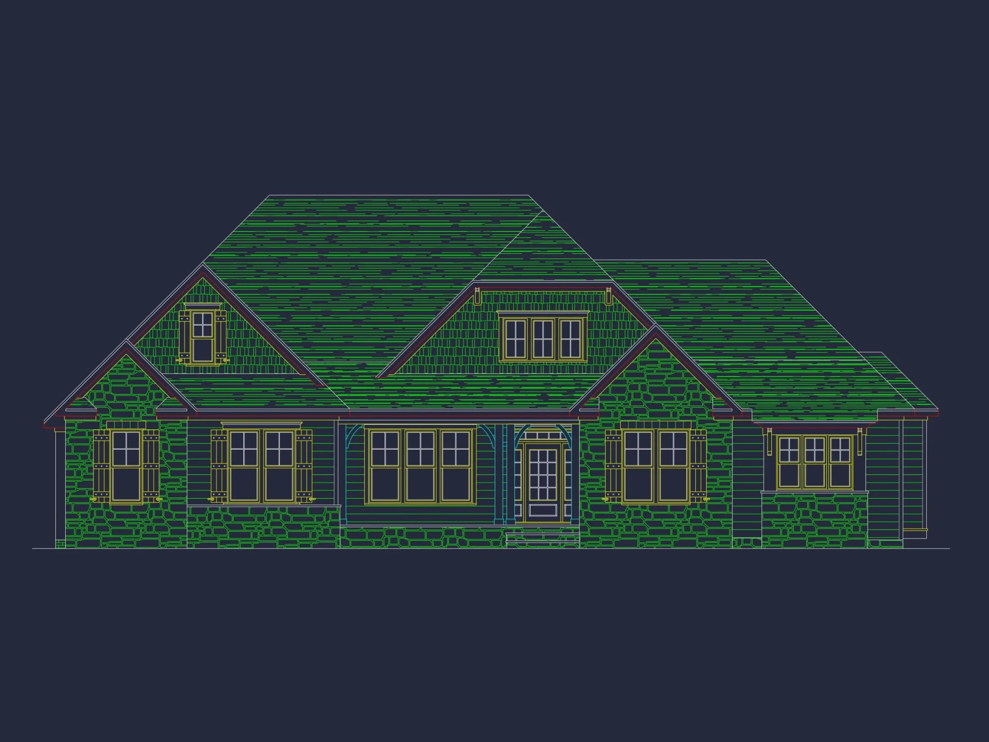 Stunning house Plan Blueprint with Floor Designs and CAD