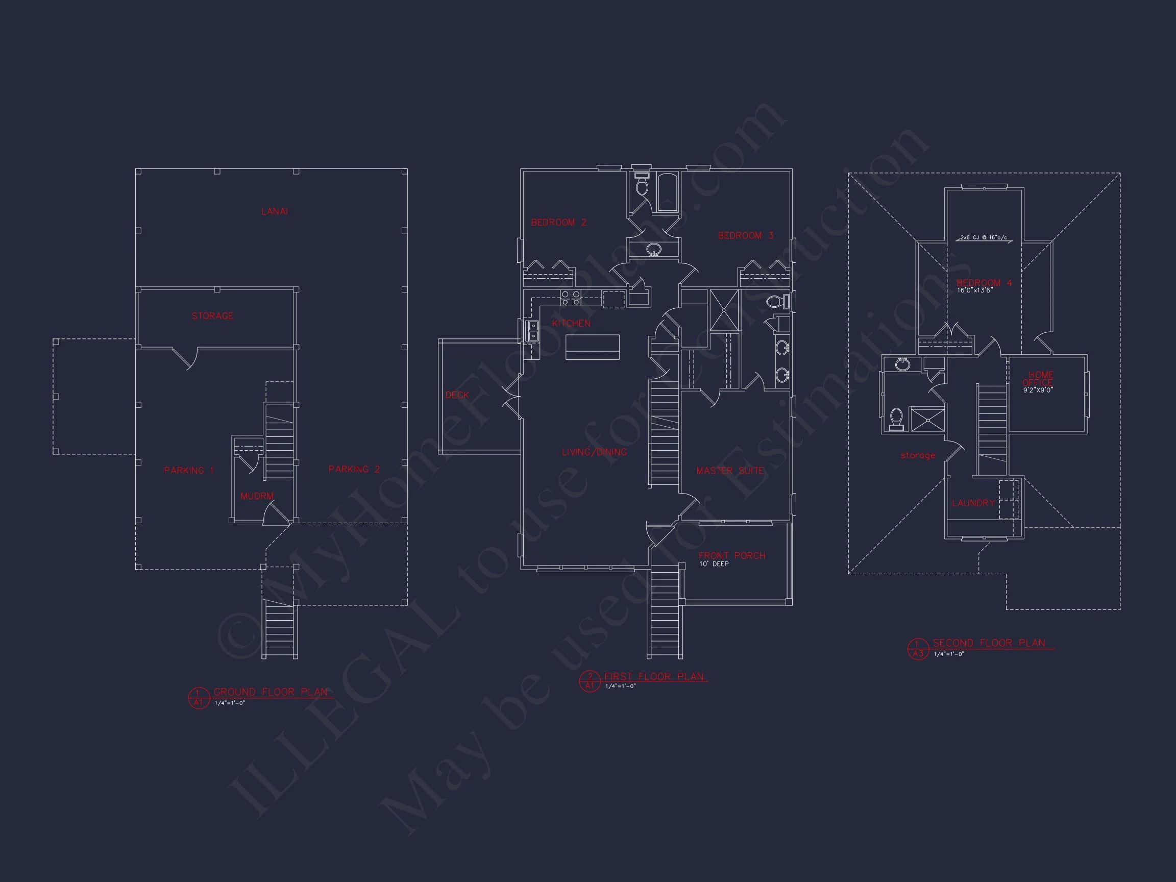 14-1463 HOUSE PLAN - Modern Farmhouse Coastal Plan - 3-Bed, 2.5-Bath, 1880 SF 3 Coastal 2.5-Story house Plan: 4 Bed, 3 Bath, Open Floor