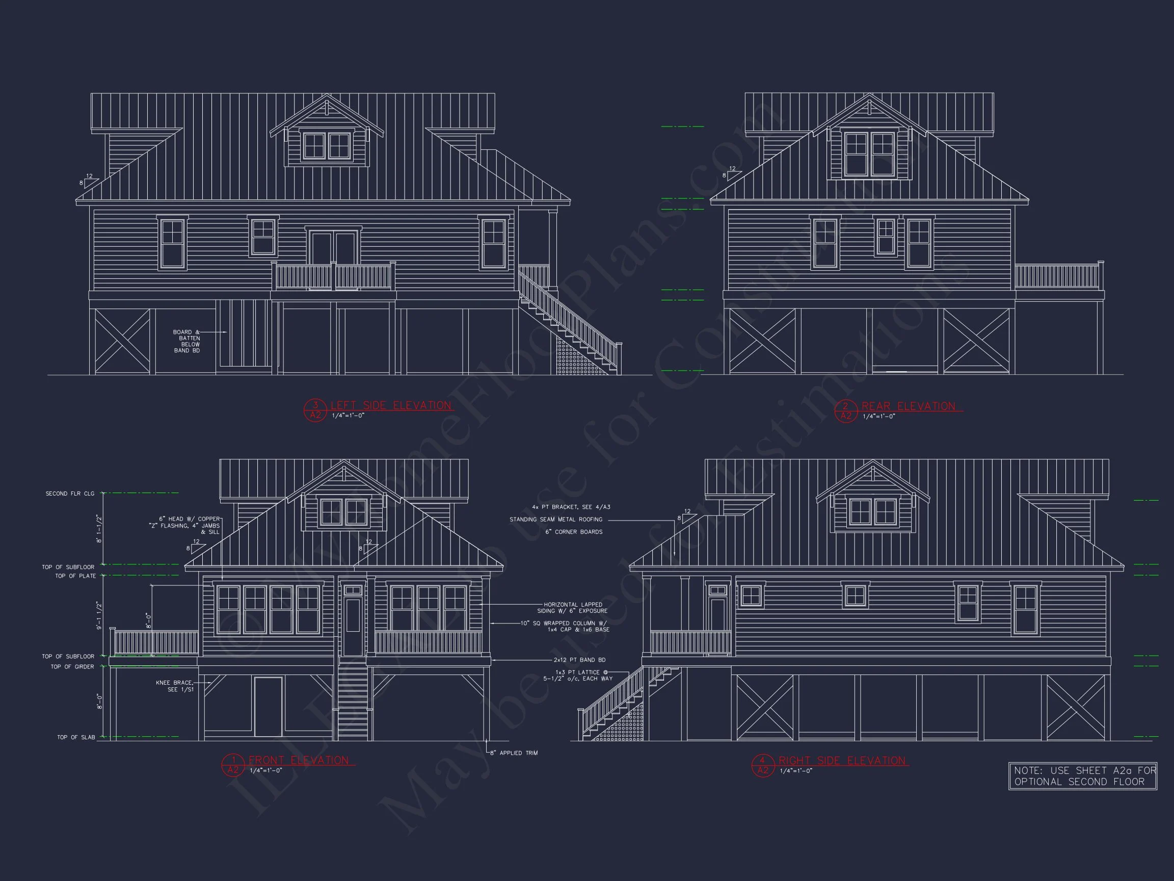 14-1463 HOUSE PLAN - Modern Farmhouse Coastal Plan - 3-Bed, 2.5-Bath, 1880 SF 2 Coastal 2.5-Story house Plan: 4 Bed, 3 Bath, Open Floor