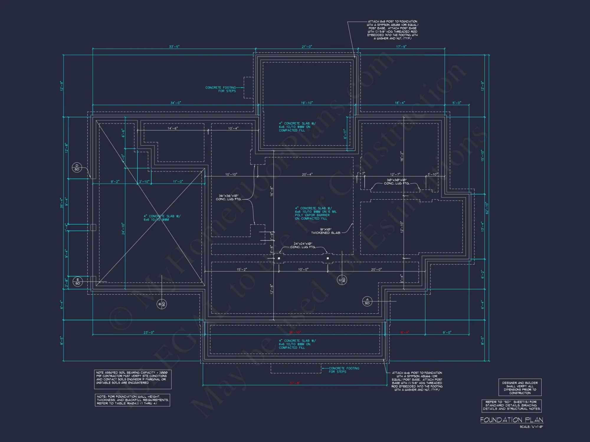 Traditional house Floor Plan: 4 Bed, 3 Bath, 2-Story Blueprint