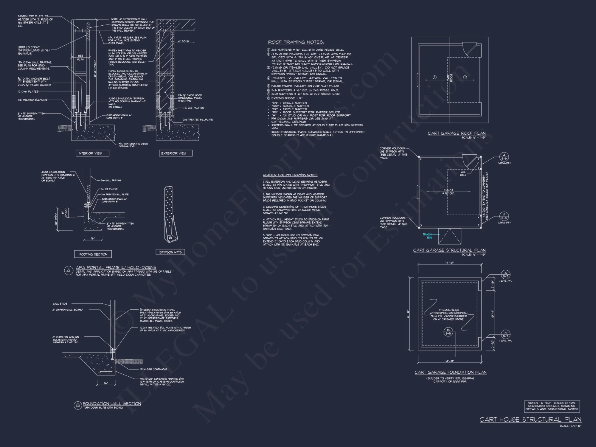 Coastal 2-Story house Plan: 4 BR, Island, CAD Blueprint