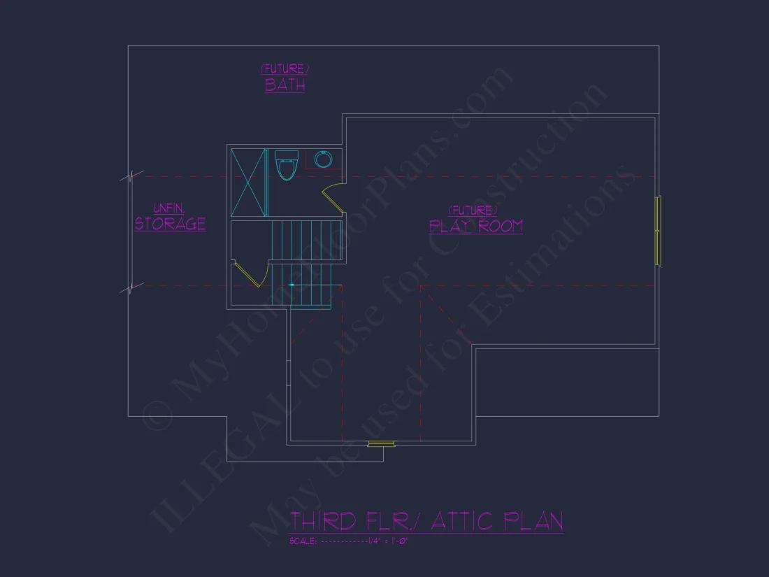 Explore a Traditional 2.5-Story house Plan with CAD Designs